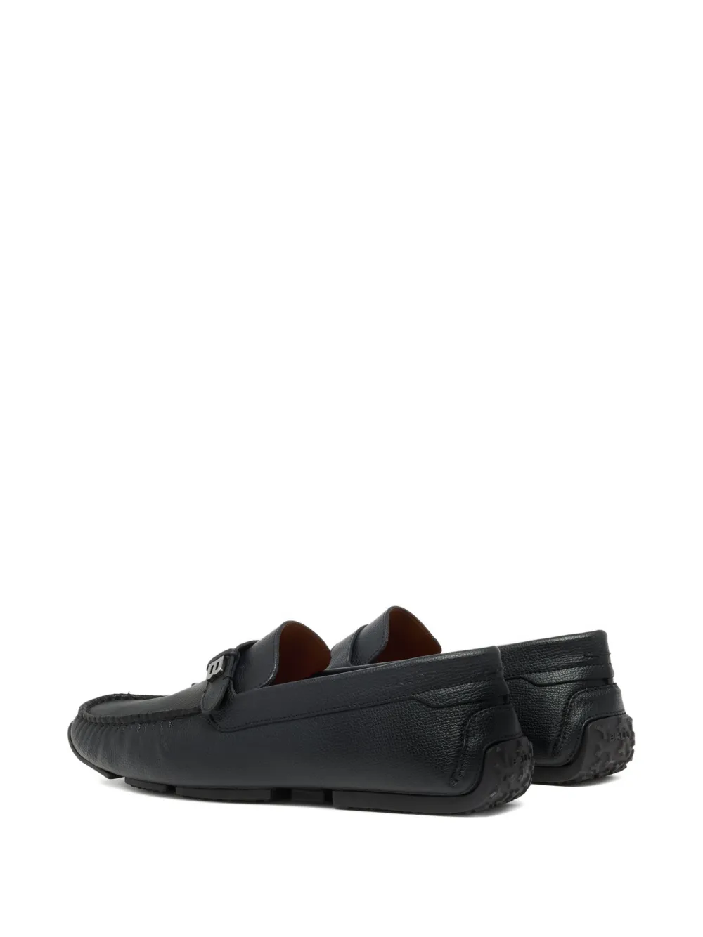 Bally Pilot Driver grained-leather loafers Zwart