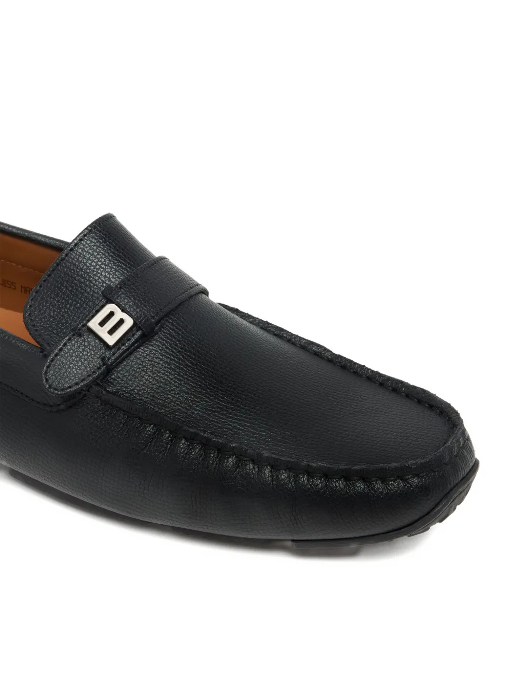 Bally Pilot Driver grained-leather loafers Zwart