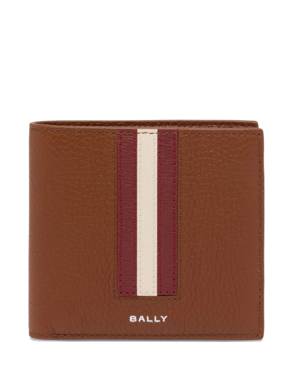 Bally Ribbon grained-leather wallet - Marrone