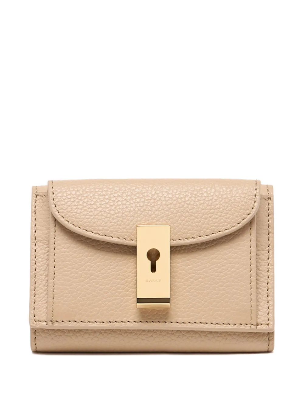 Bally Lock Me grained-leather wallet - Toni neutri