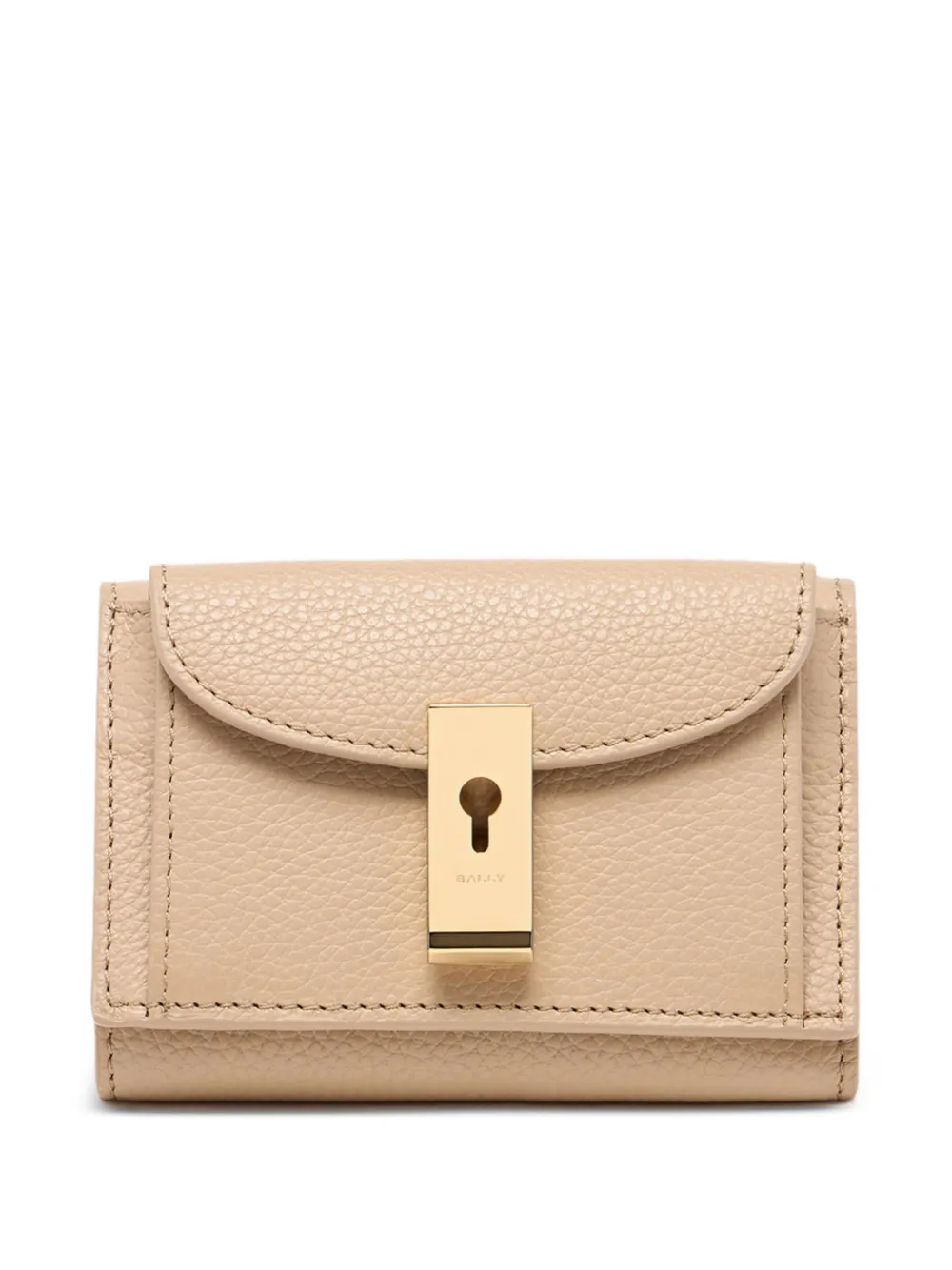 Bally Lock Me grained-leather wallet - Toni neutri