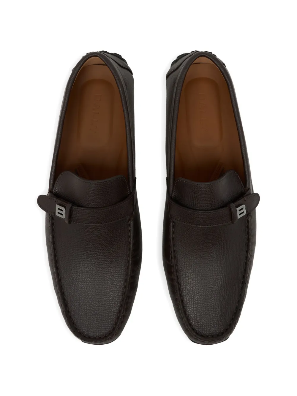 Bally Pilot Driver grained-leather loafers Bruin