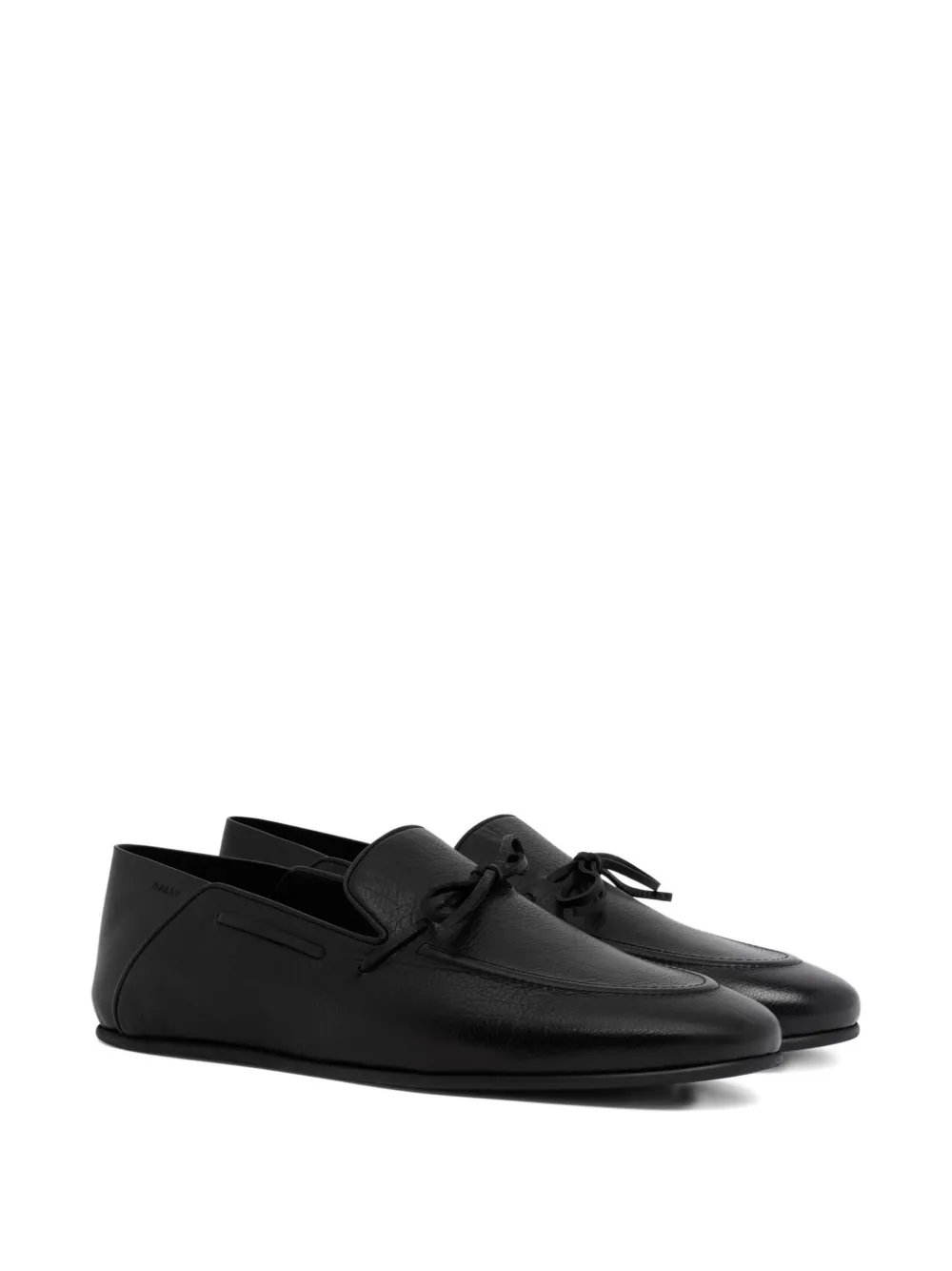 Bally Eclat grained-leather loafers Zwart