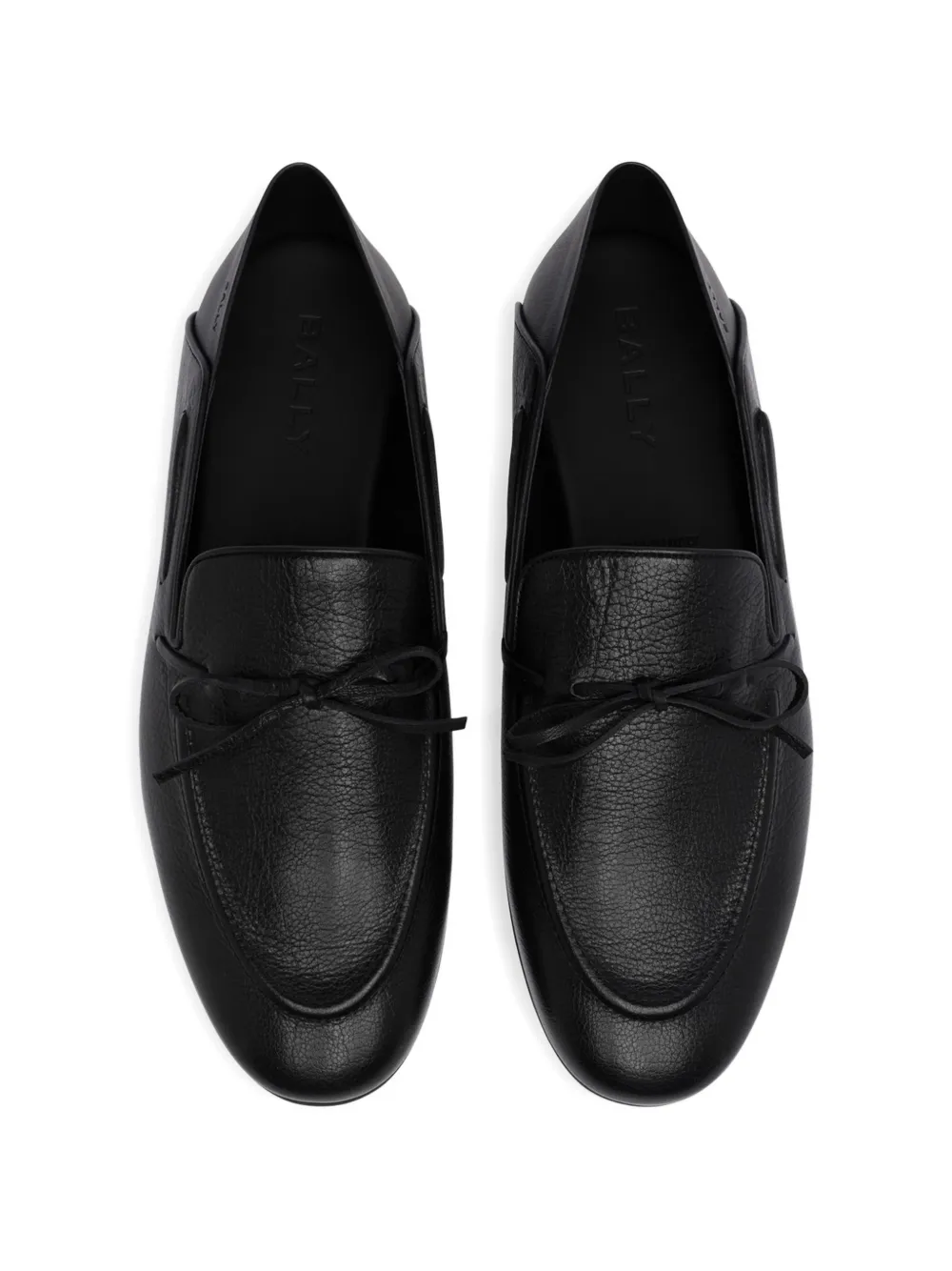 Bally Eclat grained-leather loafers Zwart