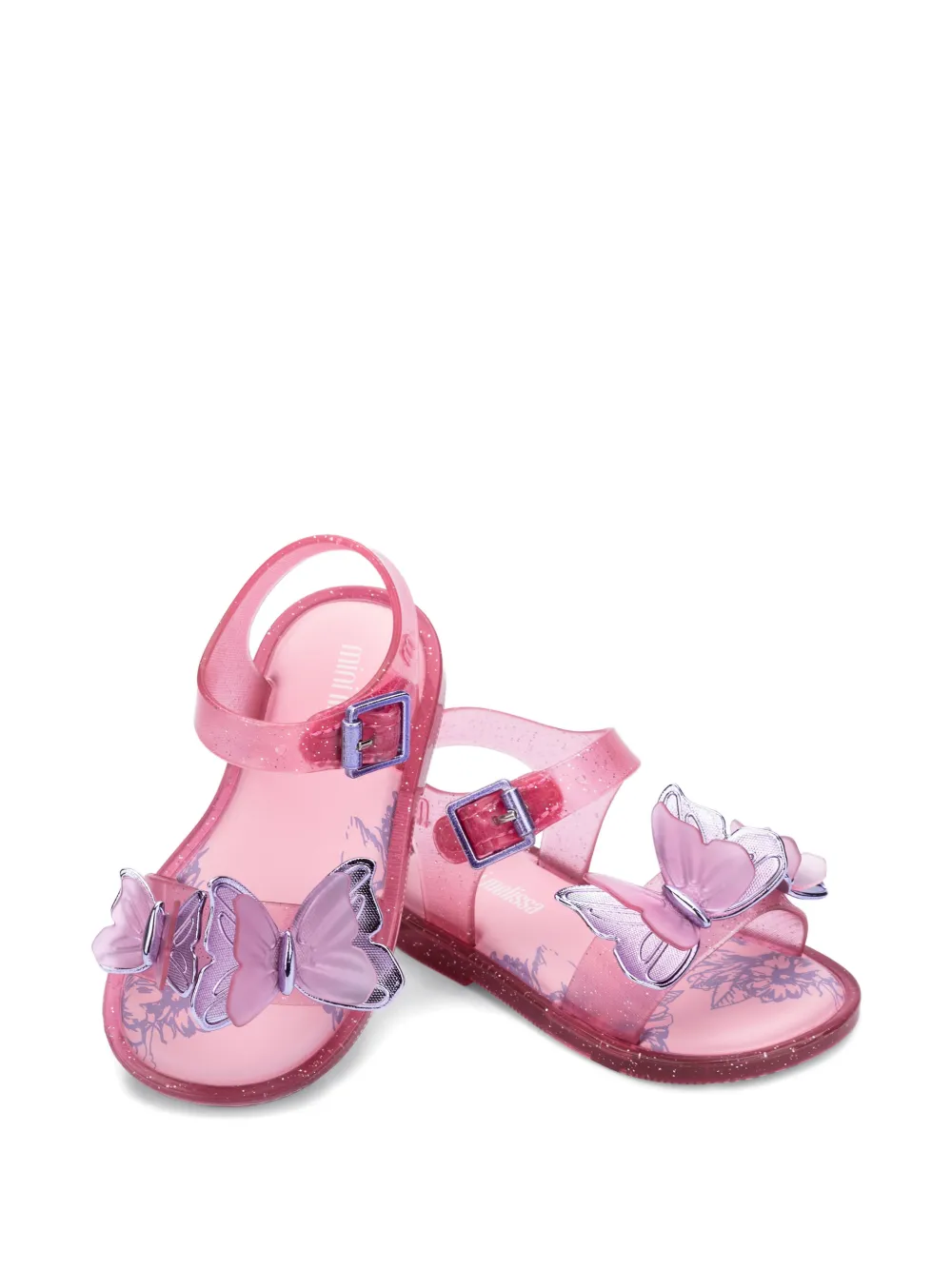 Mini Melissa Butterfly sandalen met bandje Roze