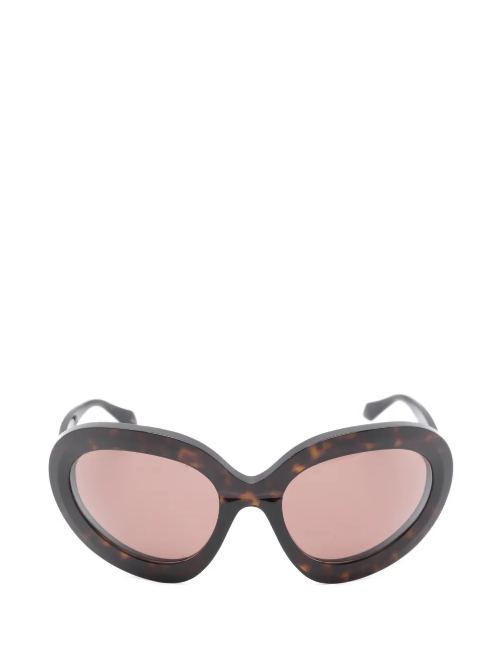 Alaia Eyewear Sonnenbrille mit ovalem Gestell - Schwarz