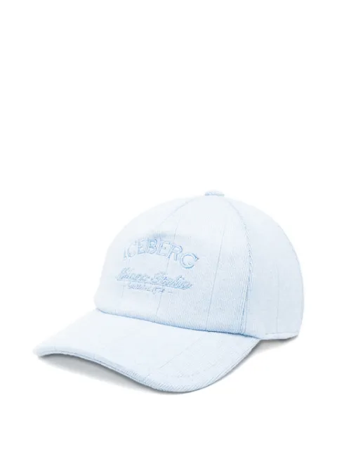 Iceberg logo-embroidered cap