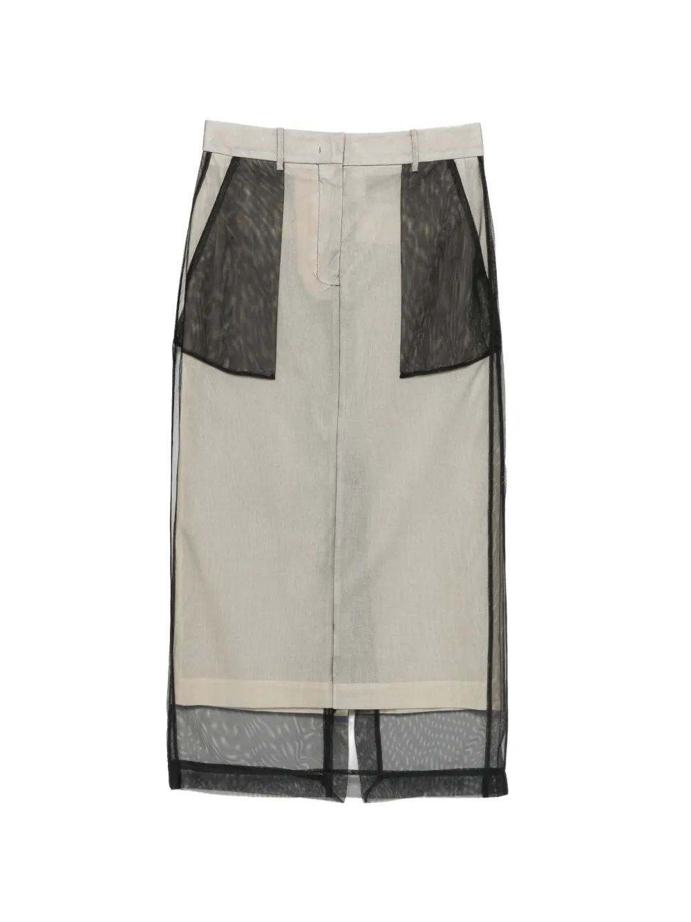 Erika Cavallini mesh panel skirt - Toni neutri