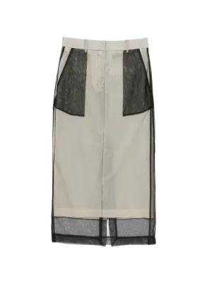 Rick Owens DRKSHDW プルオン ピラー マキシスカート | ニュートラル