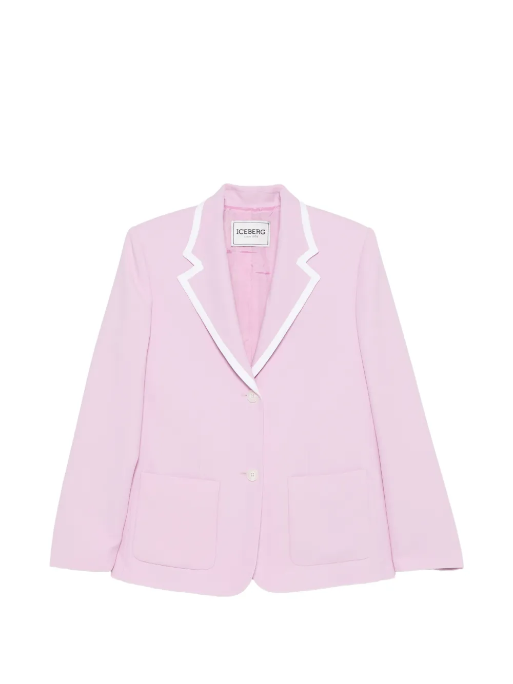 Iceberg Contrasting-trim Blazer In Pink