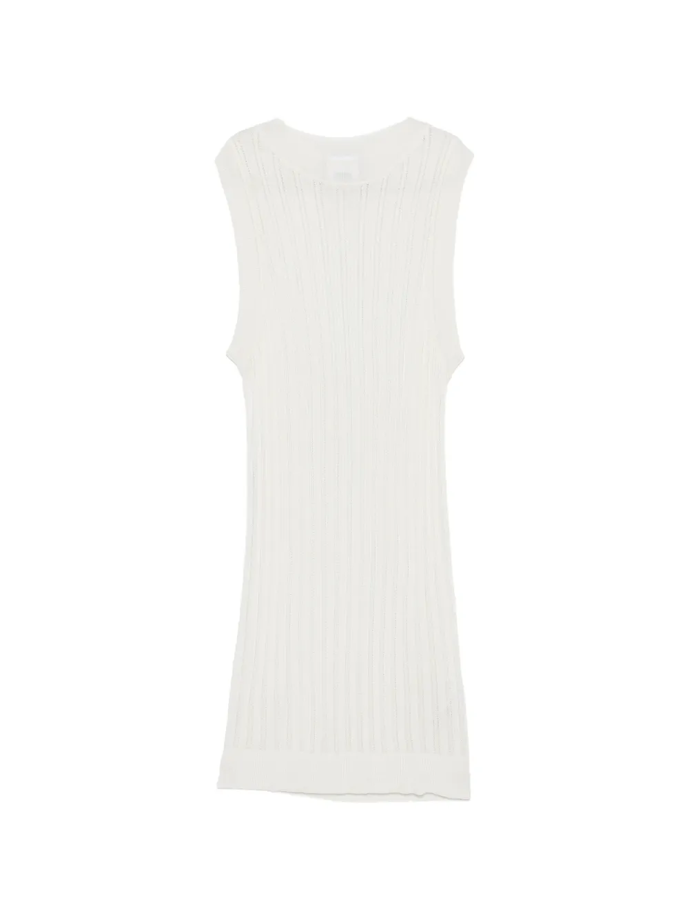 Erika Cavallini ribbed-knit sleeveless dress - Bianco