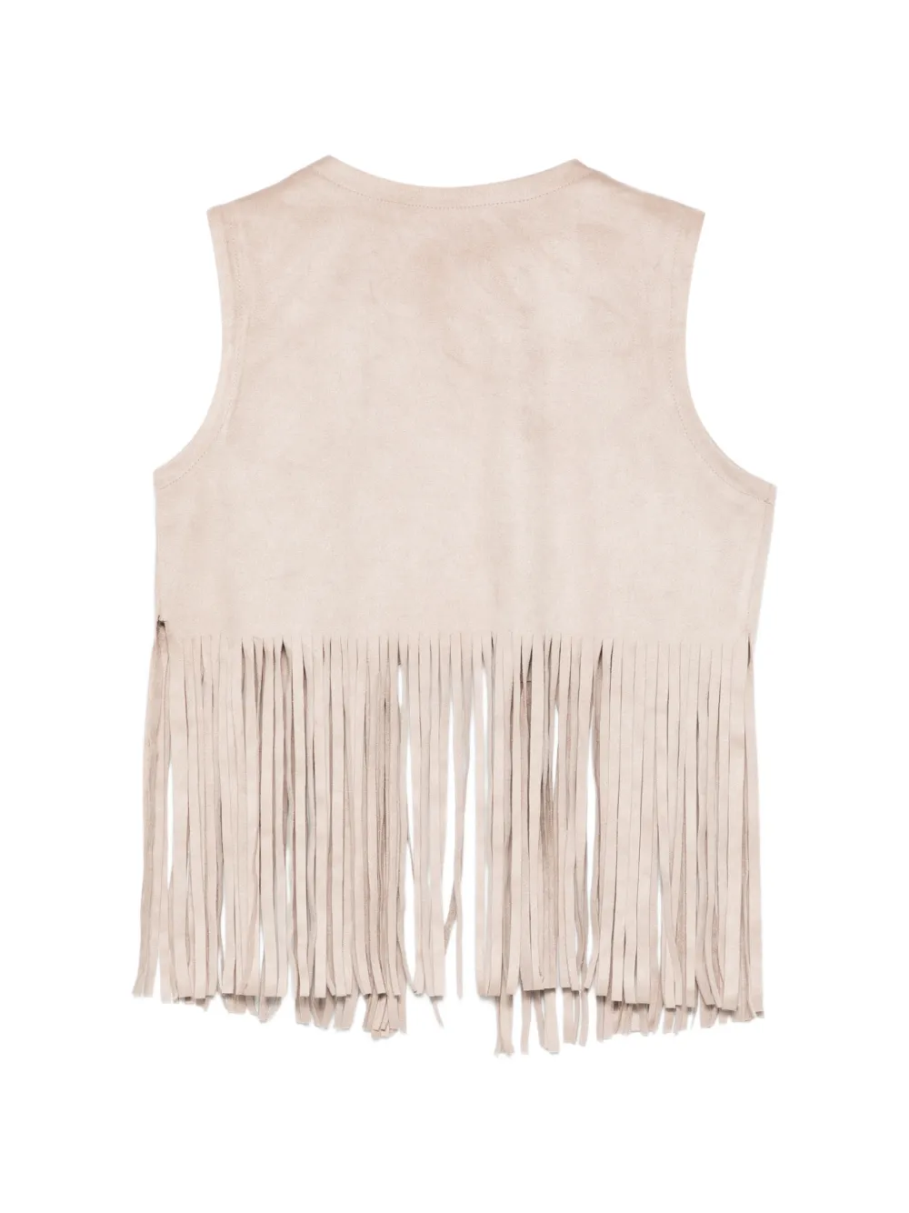 Miss Grant Kids Gilet met franje detail Beige