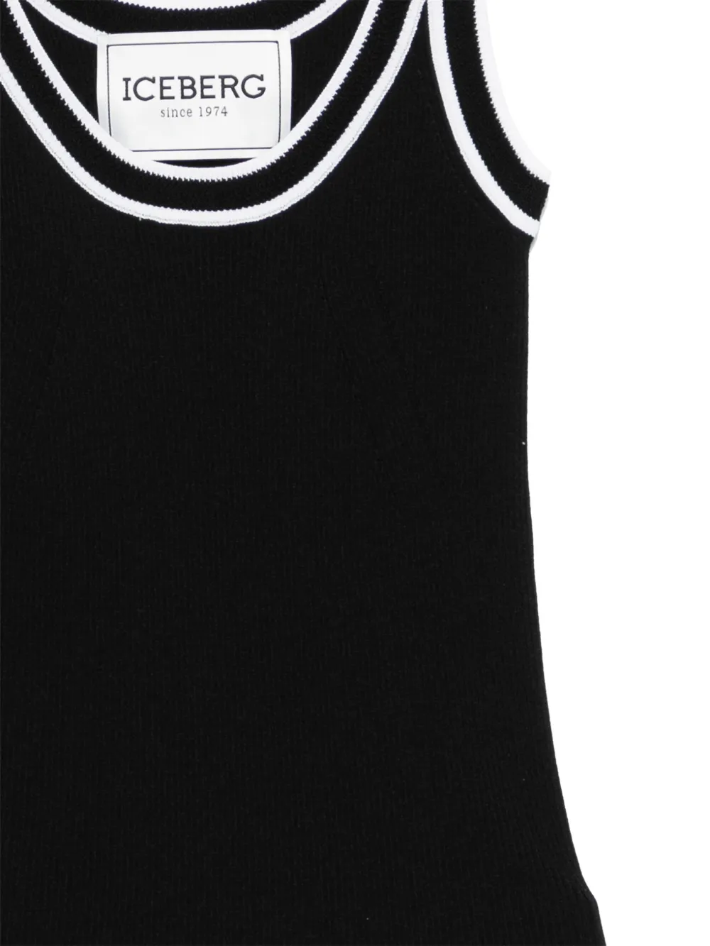  Iceberg Striped Knit Top - Black 