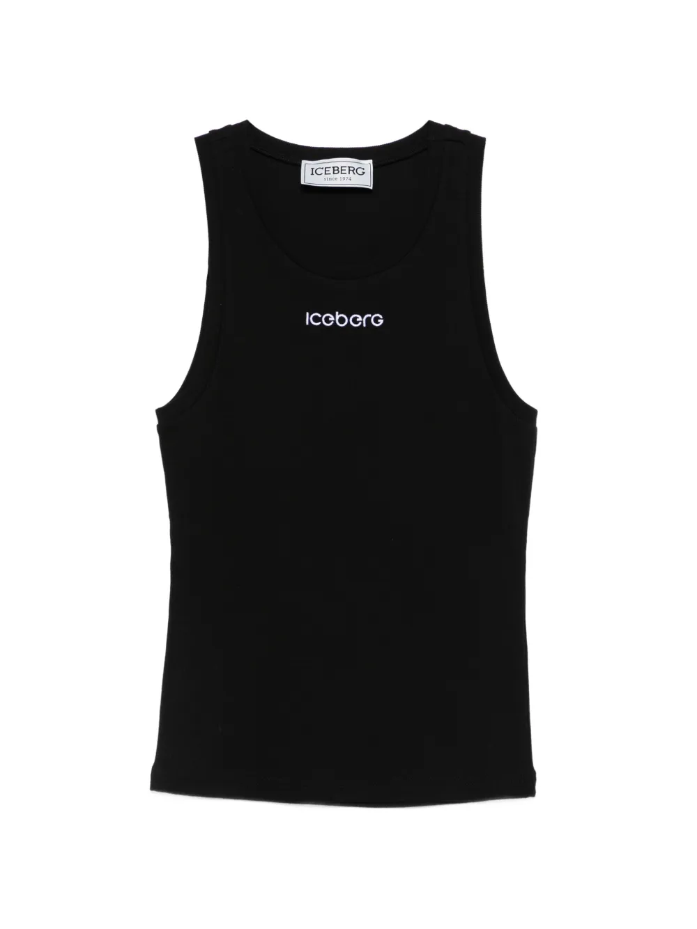 Iceberg Canotta con logo - Nero