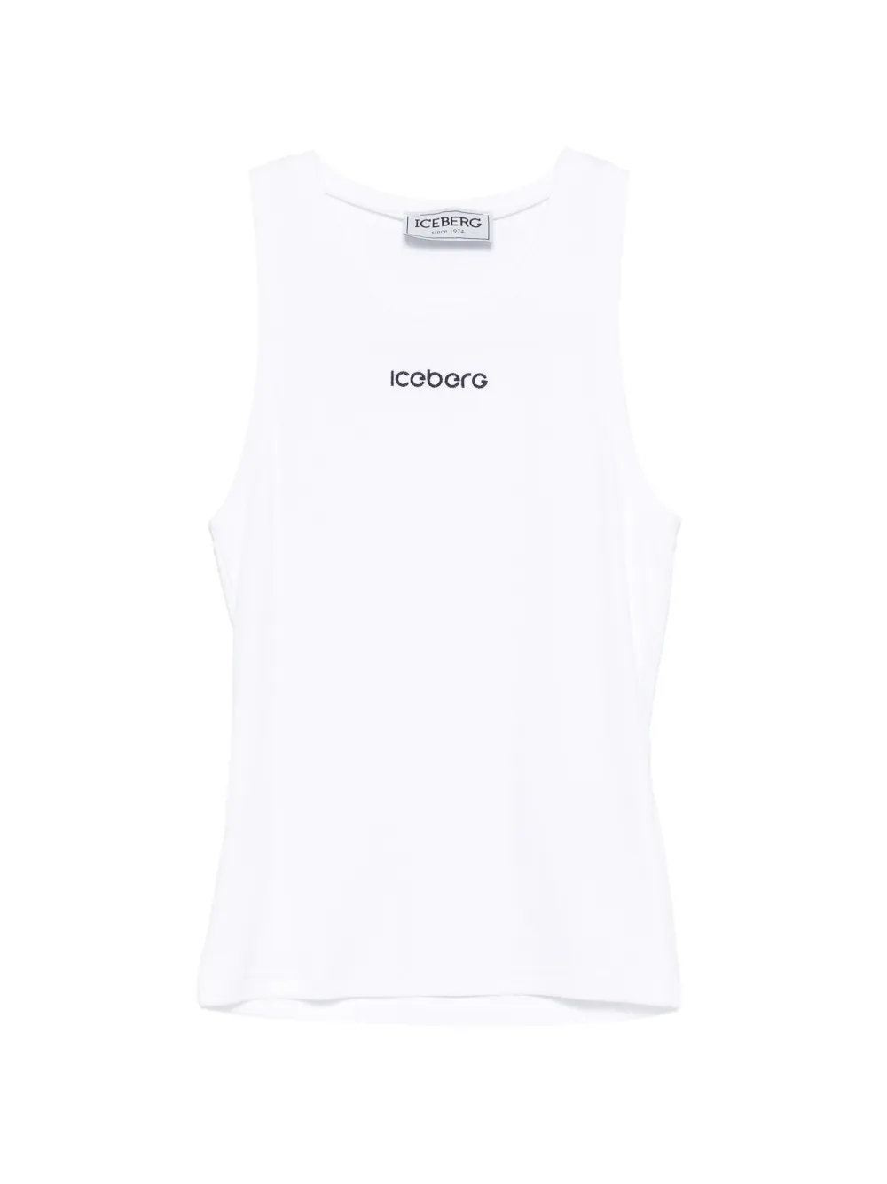 Iceberg Top con logo - Bianco