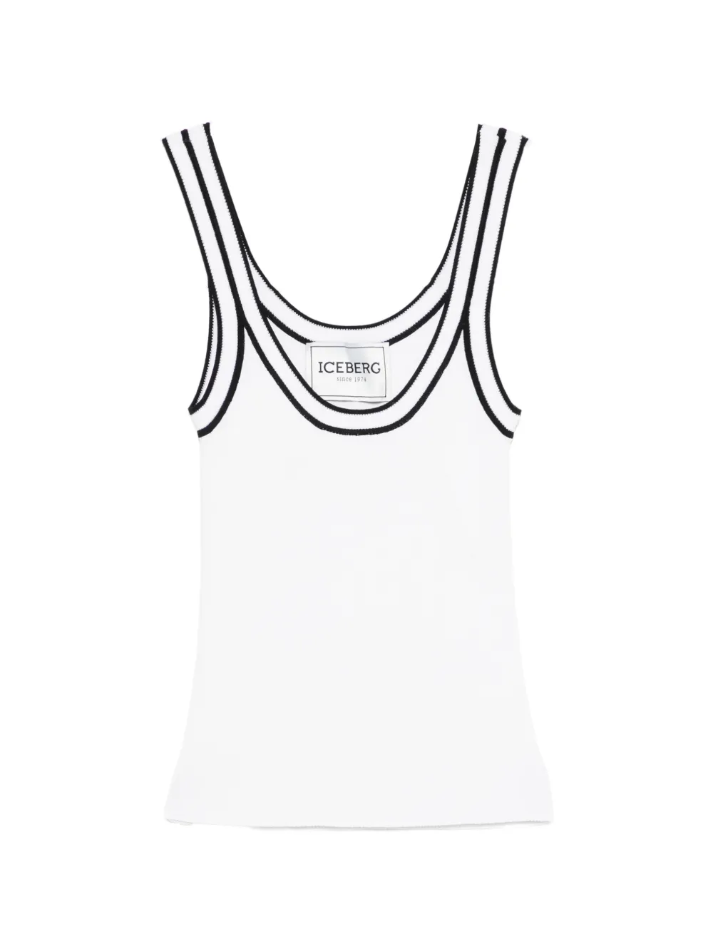 Iceberg Top con spalline doppie - Bianco