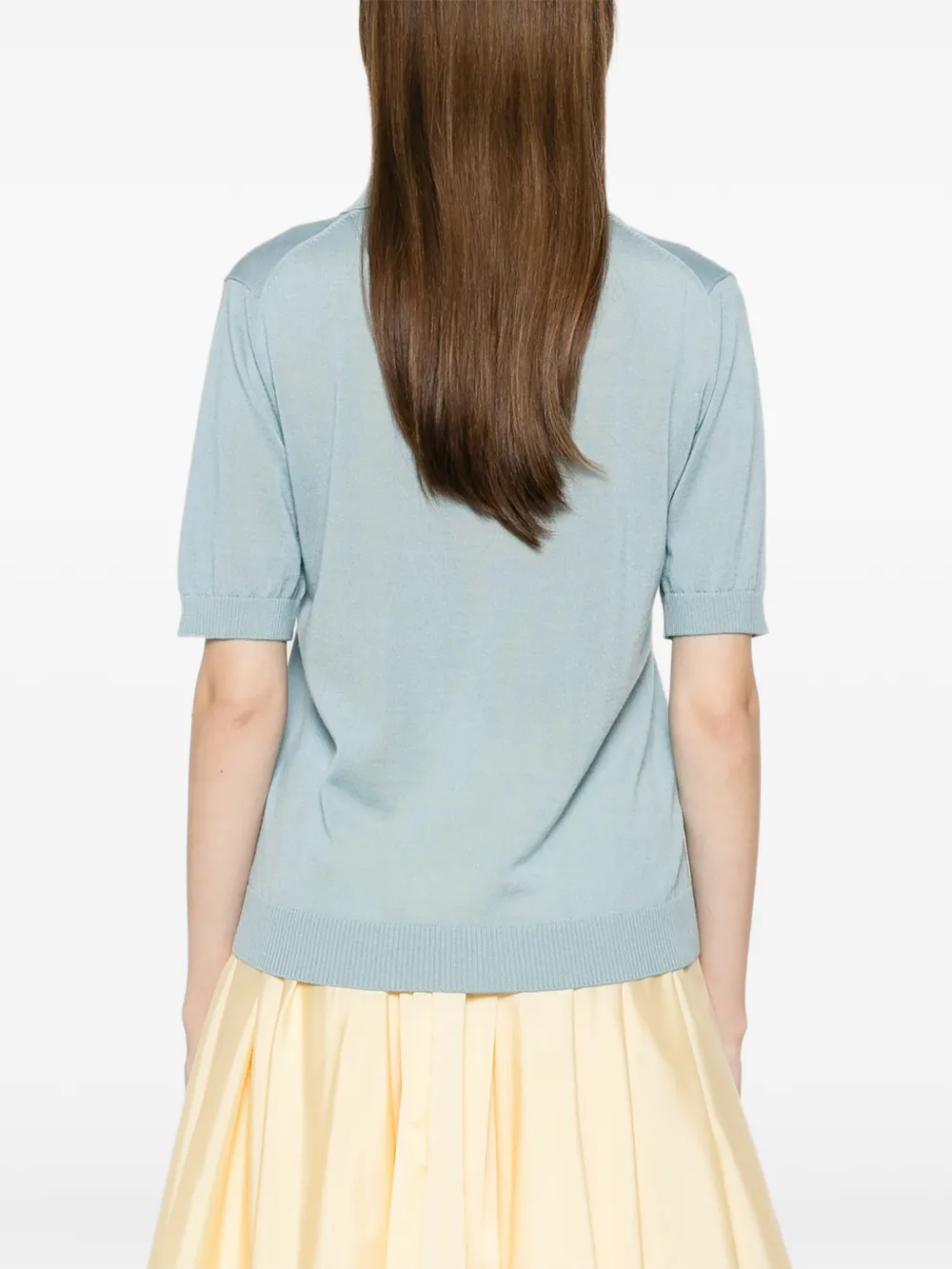 Button Embellished Polo Top