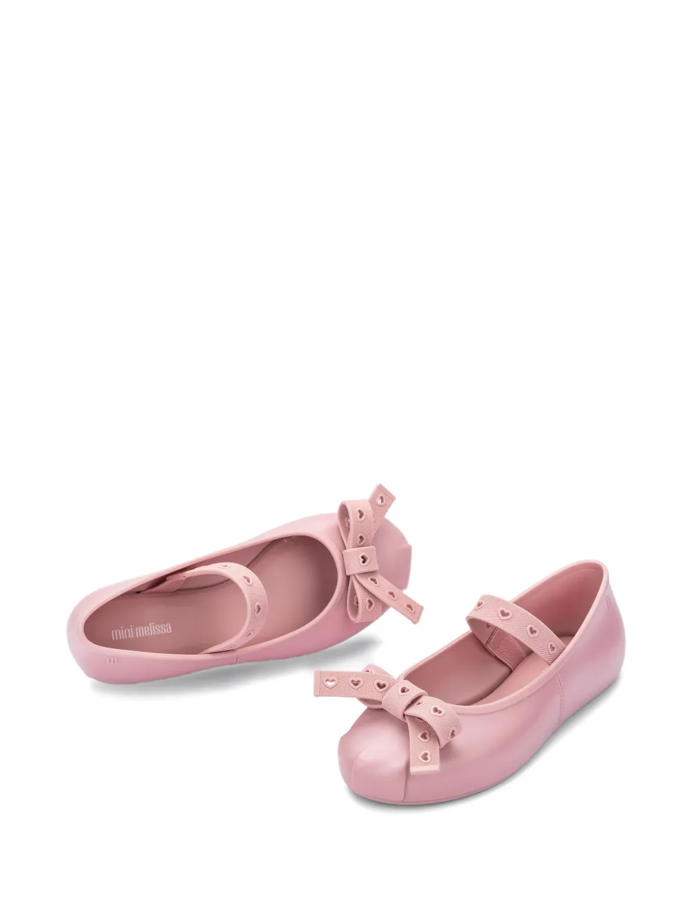 Mini Melissa Ballerina's met hartapplicatie en strik Roze