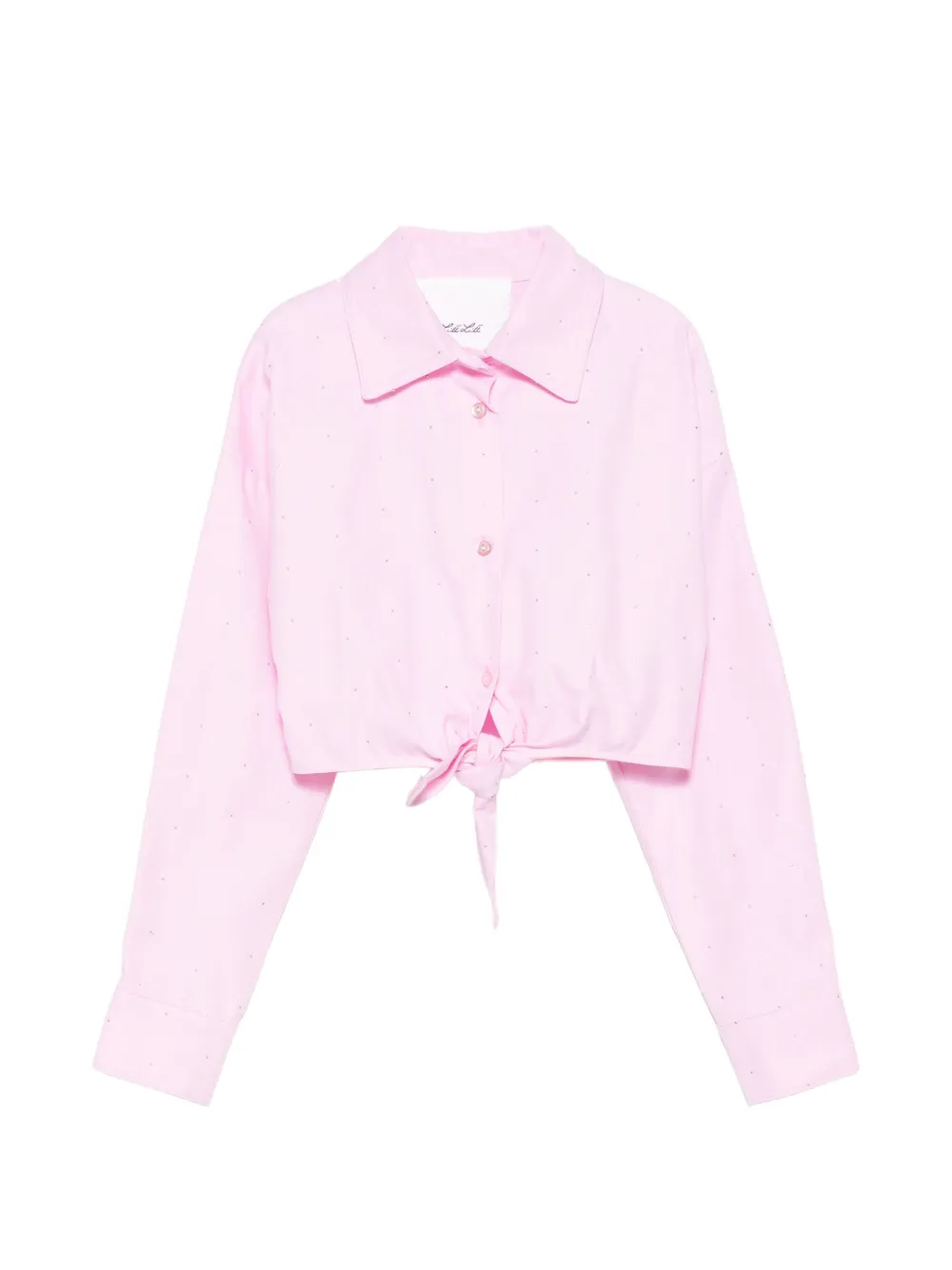 Miss Grant Kids tie-front shirt - Rosa