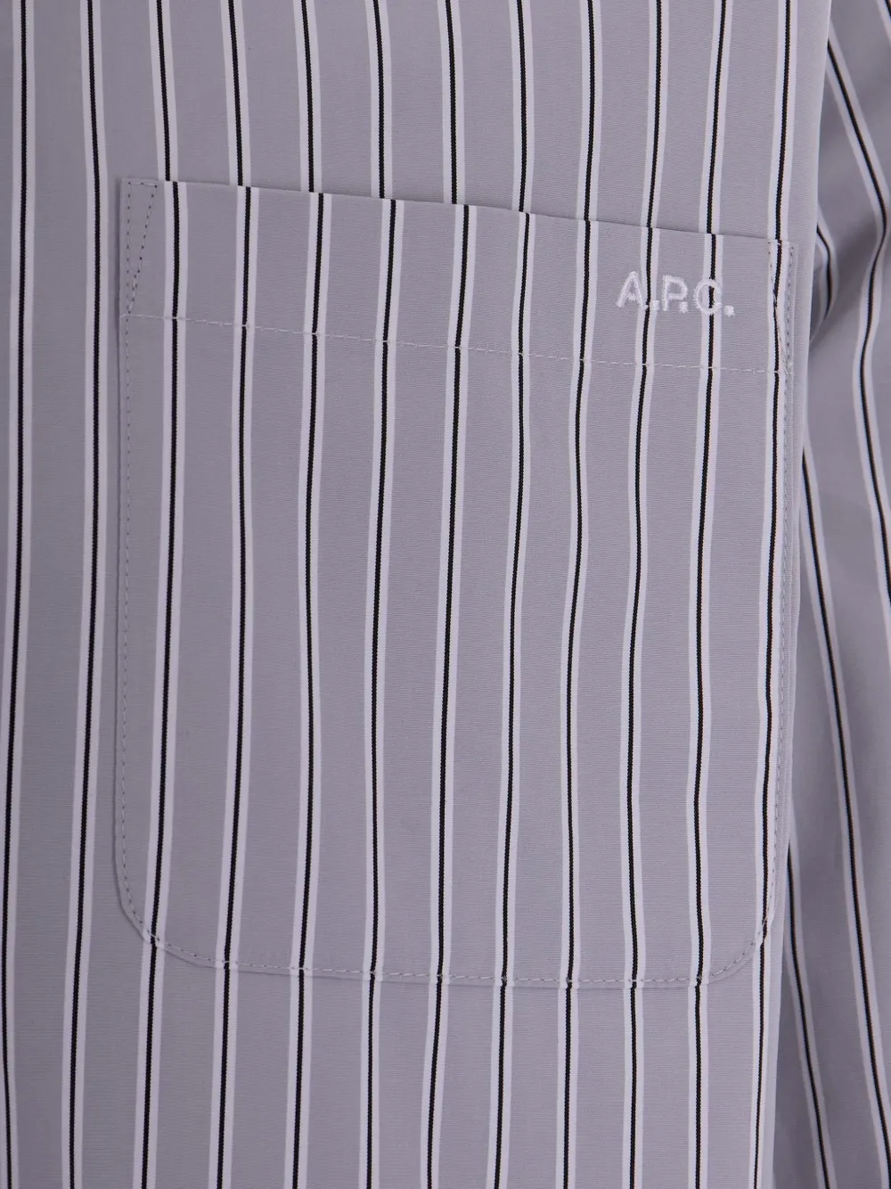  A.p.c. Stripe-pattern Shirt - Grey 