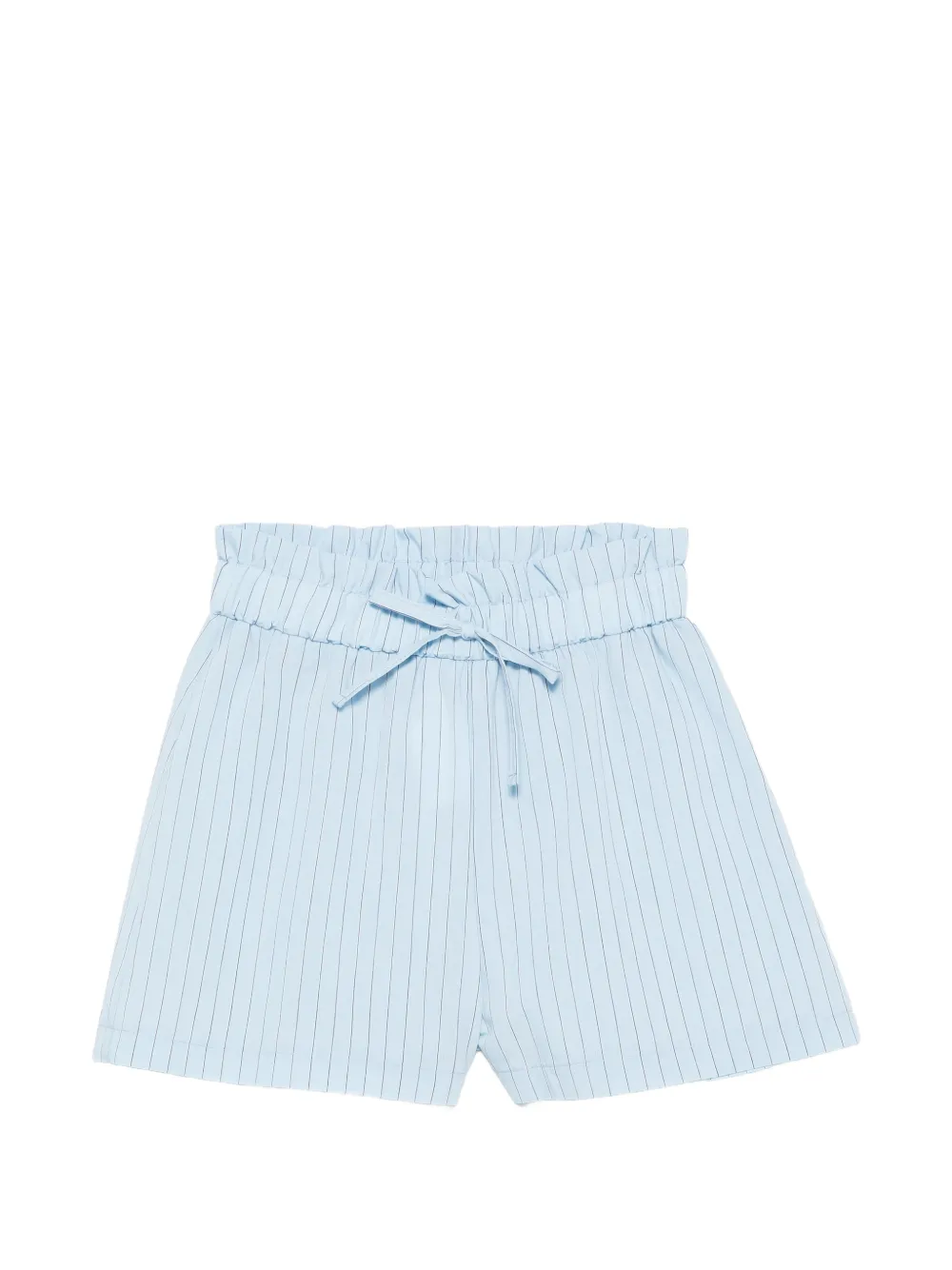 Miss Grant Kids tie-detail striped shorts - Blu
