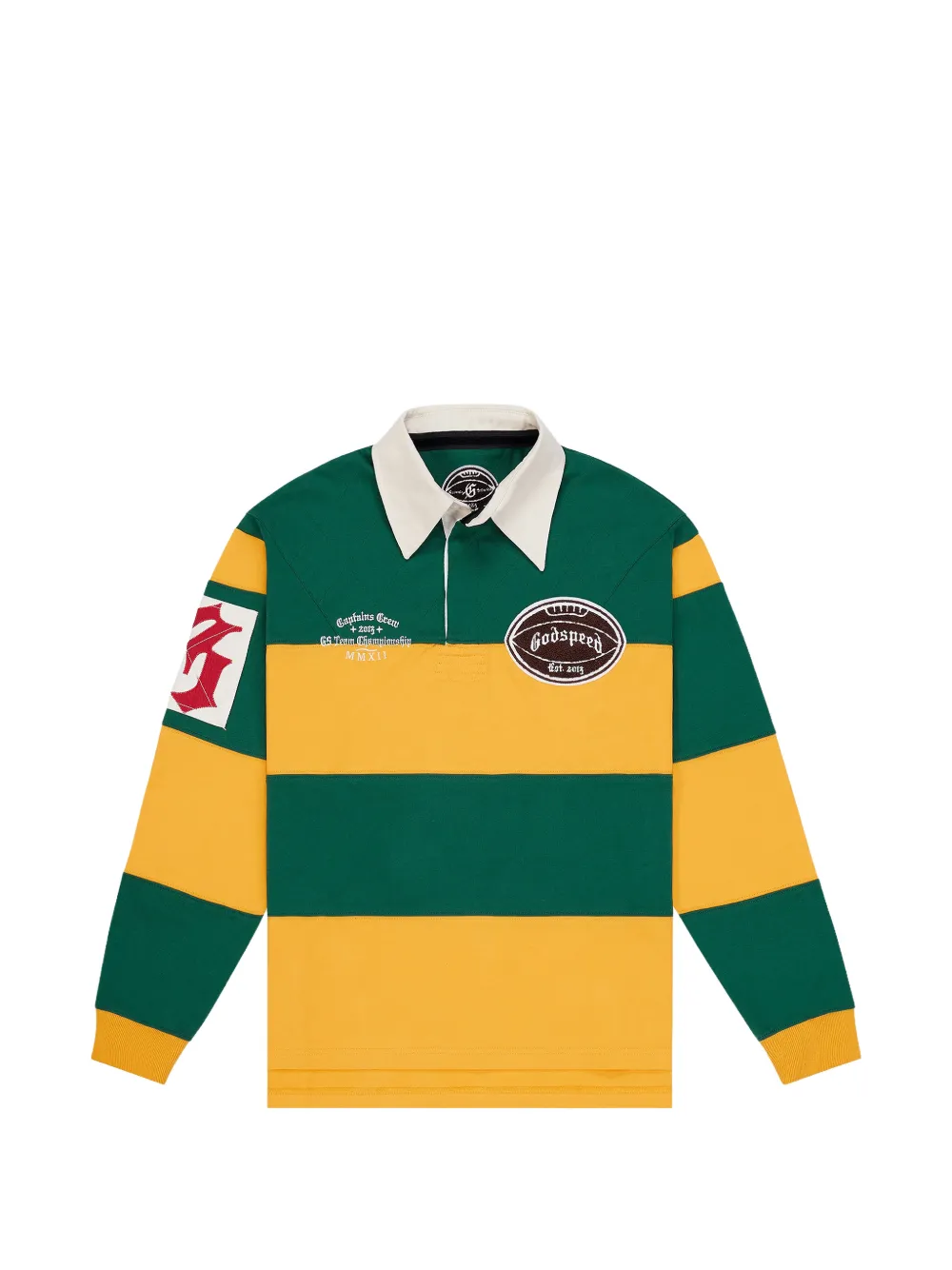 GODSPEED striped rugby polo shirt - Verde