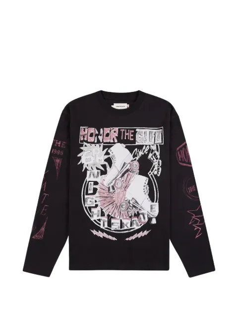Honor The Gift Night Skate long-sleeve graphic-print T-shirt
