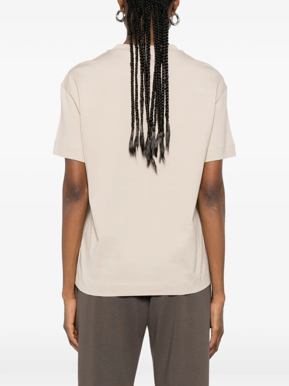 Brunello Cucinelli T-shirt met borstzak Beige