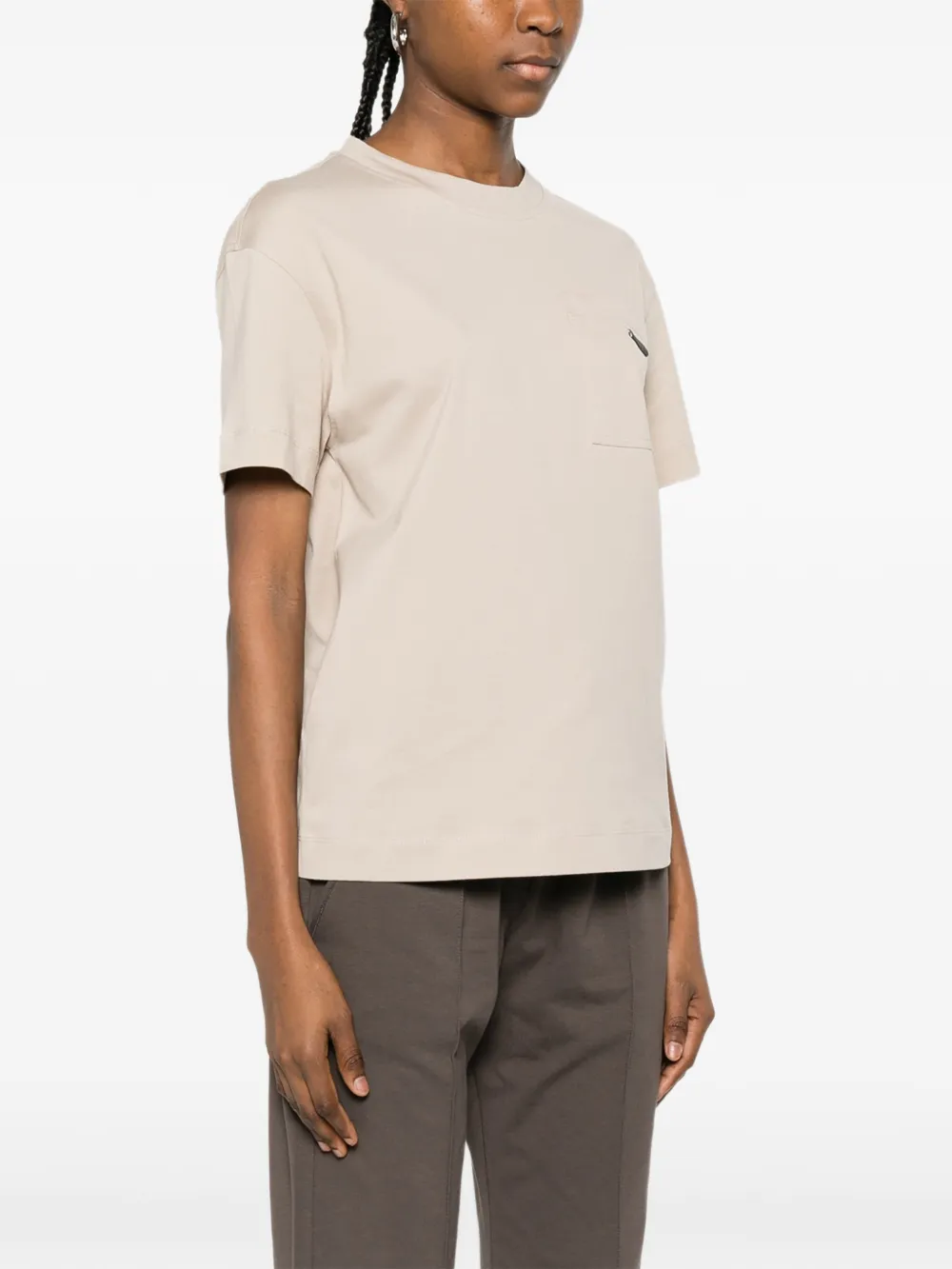  Brunello Cucinelli Chest Pocket T-shirt - Neutrals 