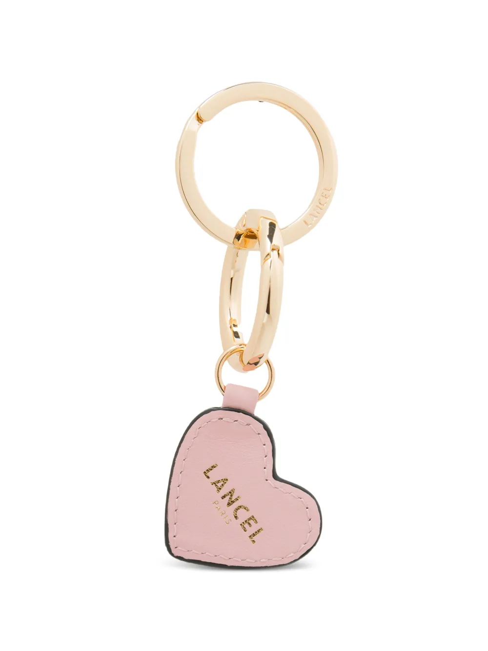 Lancel leather heart keychain - Oro