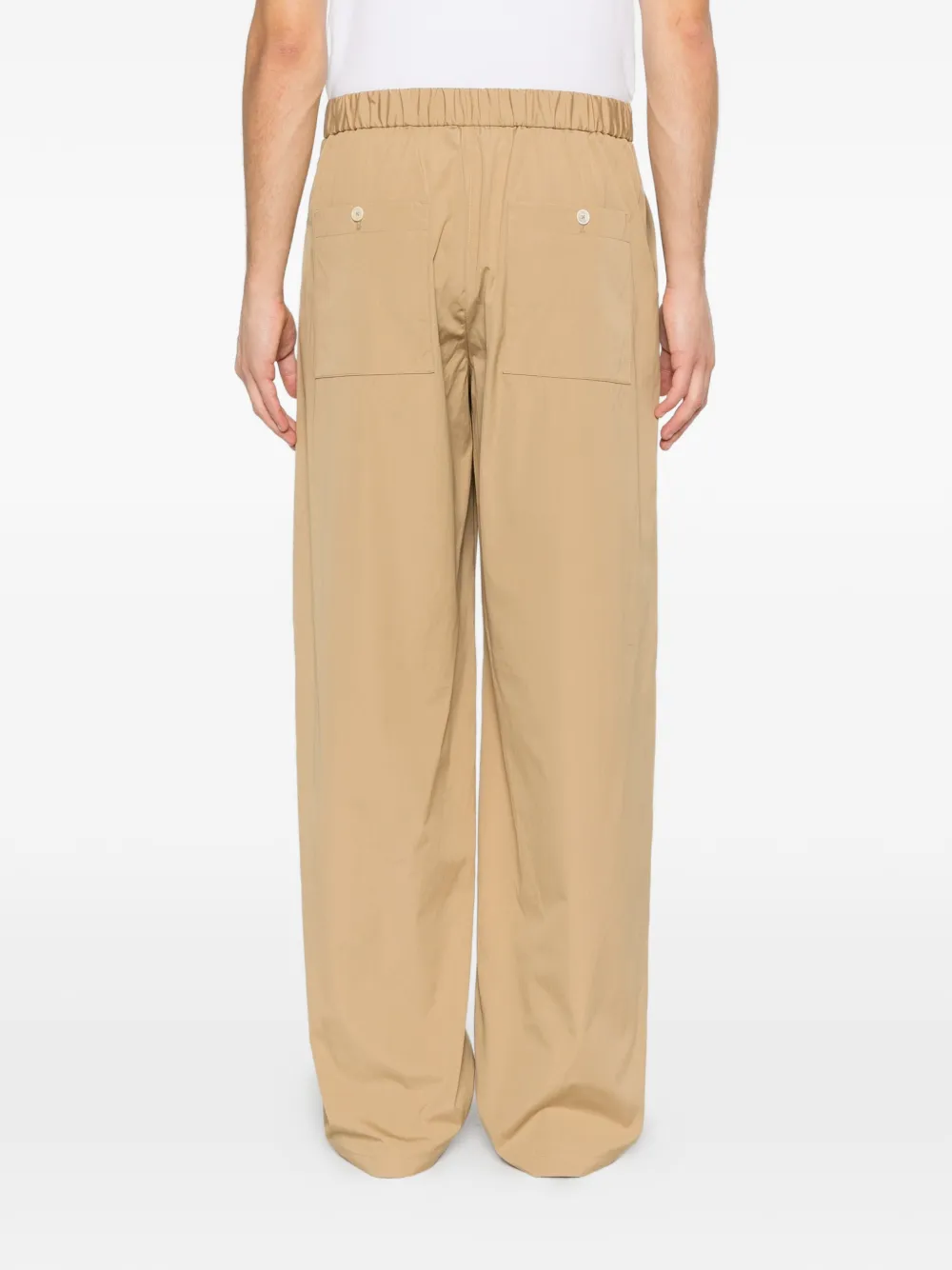 Jil Sander Katoenen popeline cargo broeken Beige