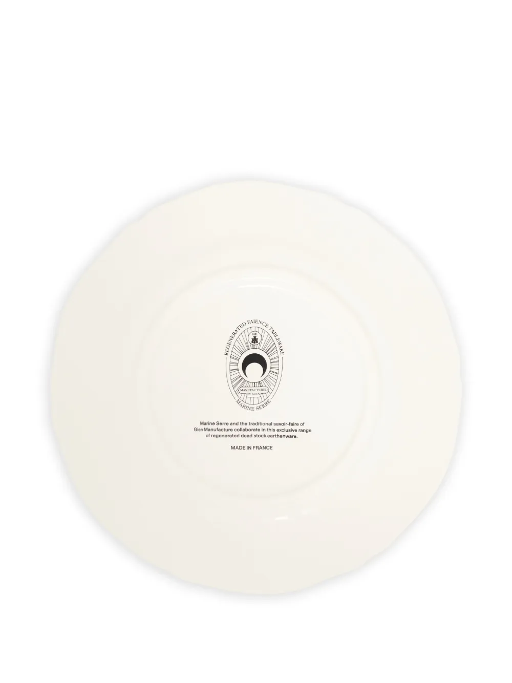  Marine Serre Moon-pattern Plate (set Of Two) - Neutrals 