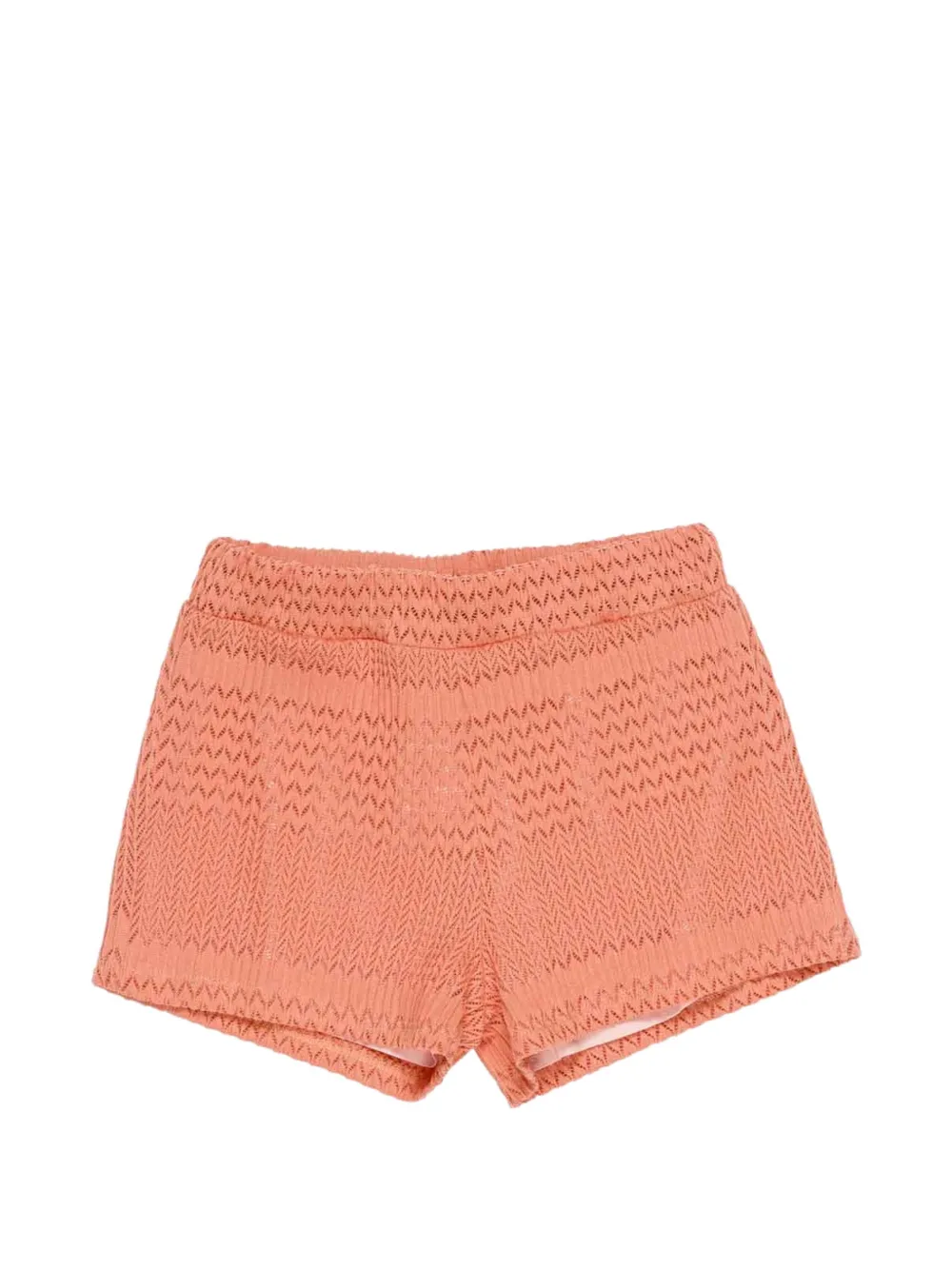 Miss Grant Kids knitted shorts - Arancione