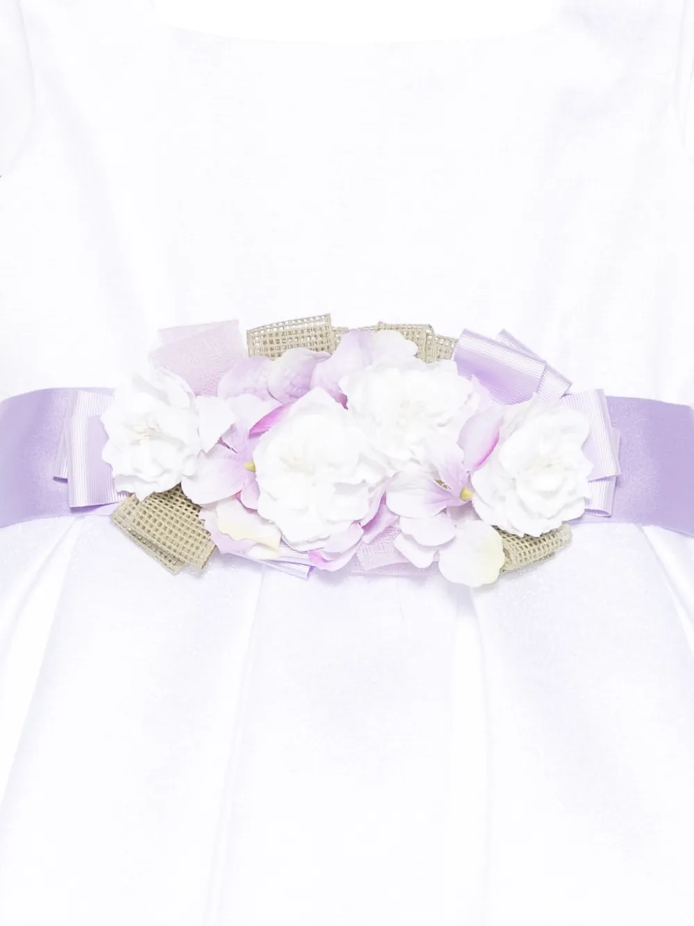 Colorichiari Jurk met bloemenpatch Wit