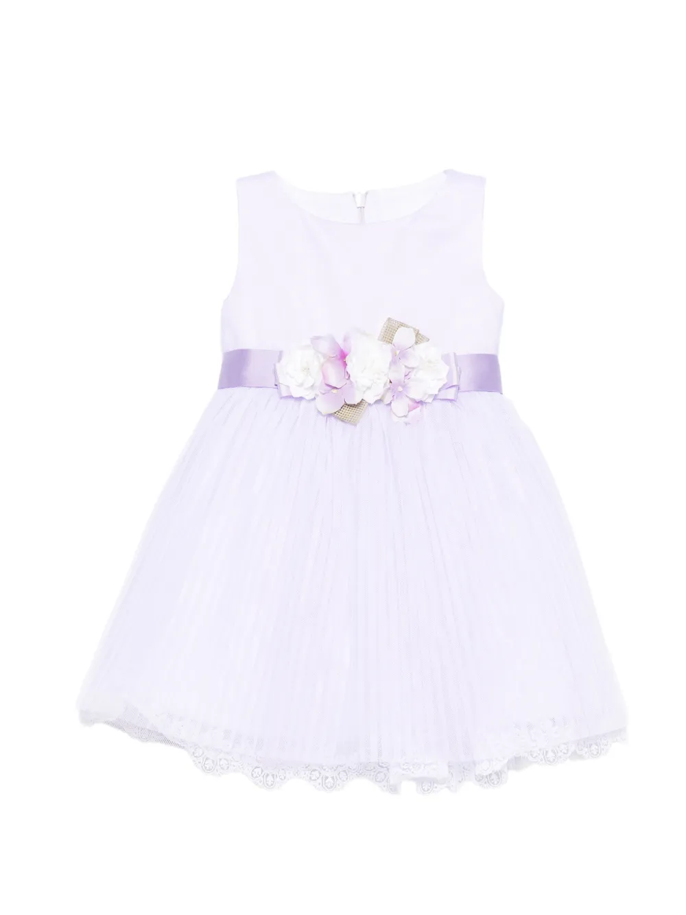 Colorichiari floral-appliqué dress - Purple
