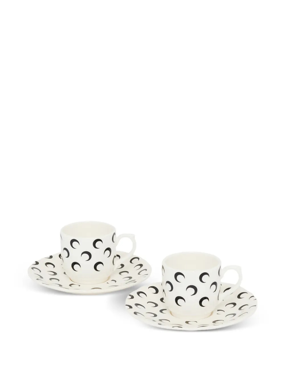 Marine Serre moon-motif coffee cup (set of two) - Toni neutri
