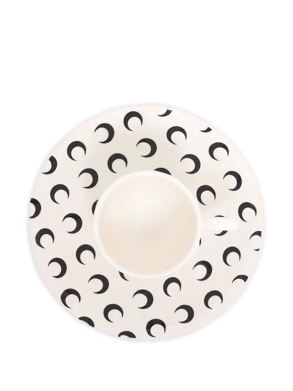  Marine Serre Moon-motif Coffee Cup (set Of Two) - Neutrals 