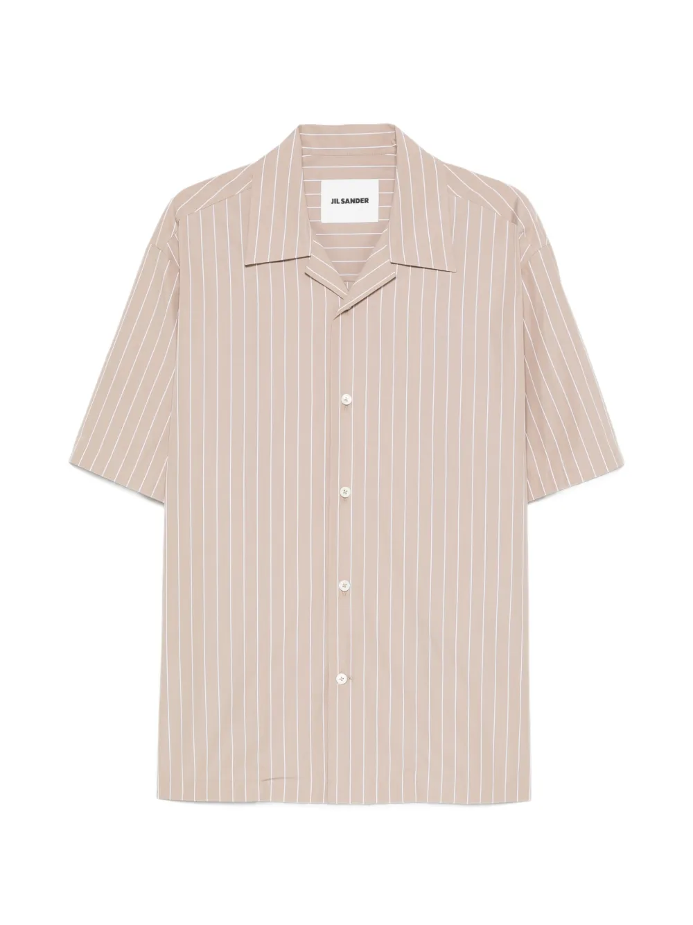 Jil Sander stripe-pattern short-sleeve shirt - Neutrals
