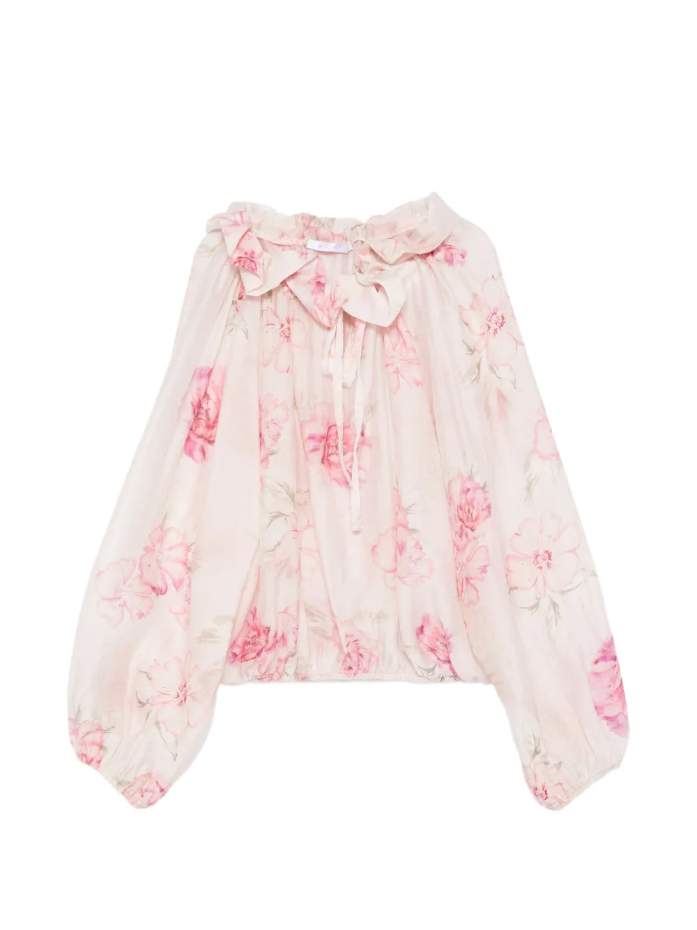 Miss Grant Kids ruffled floral blouse - Rosa