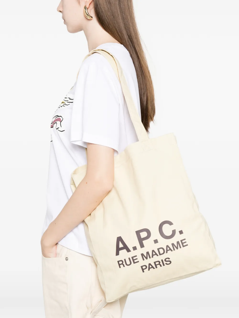  A.p.c. Lou Rue Tote Bag - Neutrals 