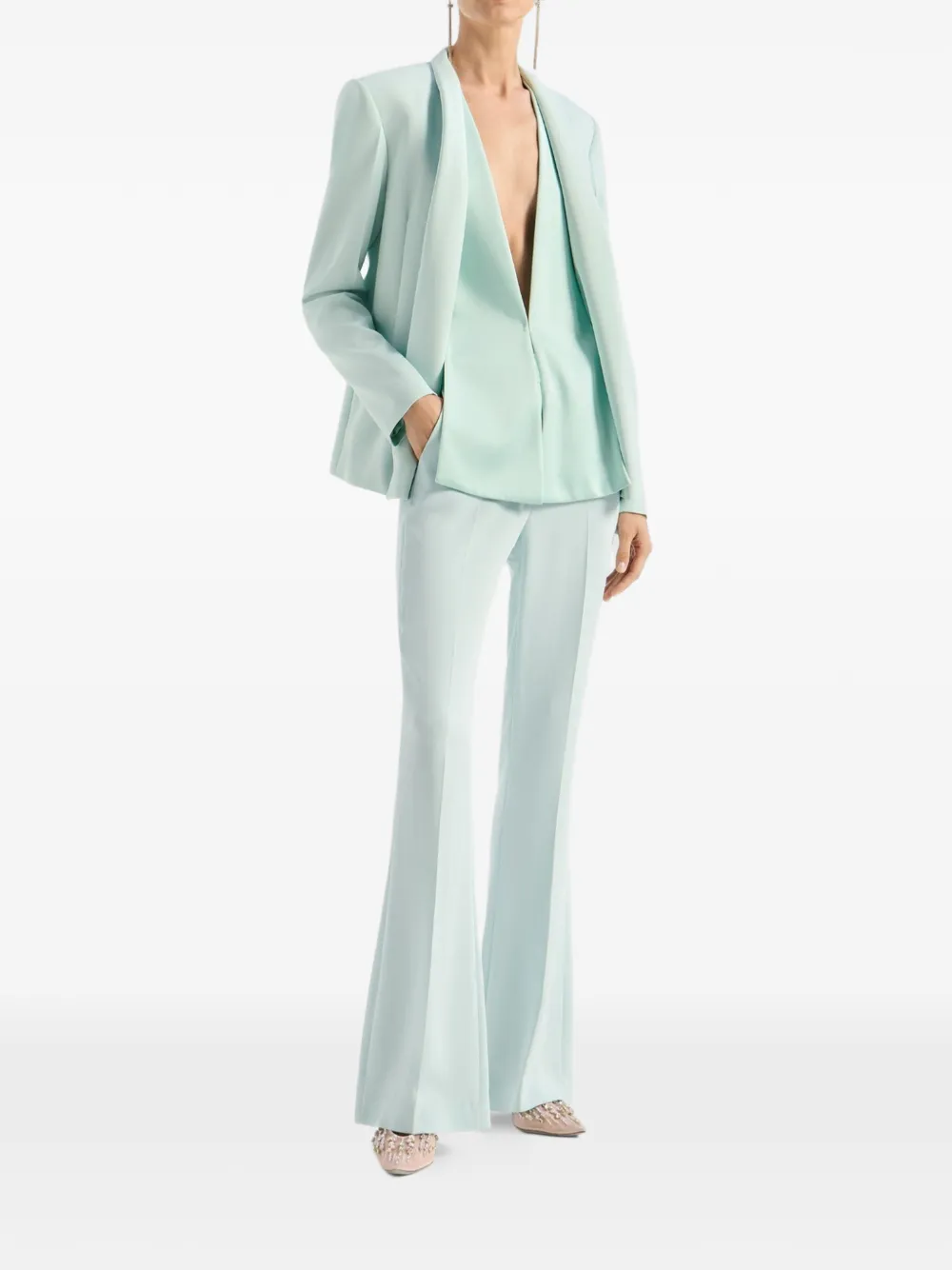  Genny Open Front Blazers - Green 