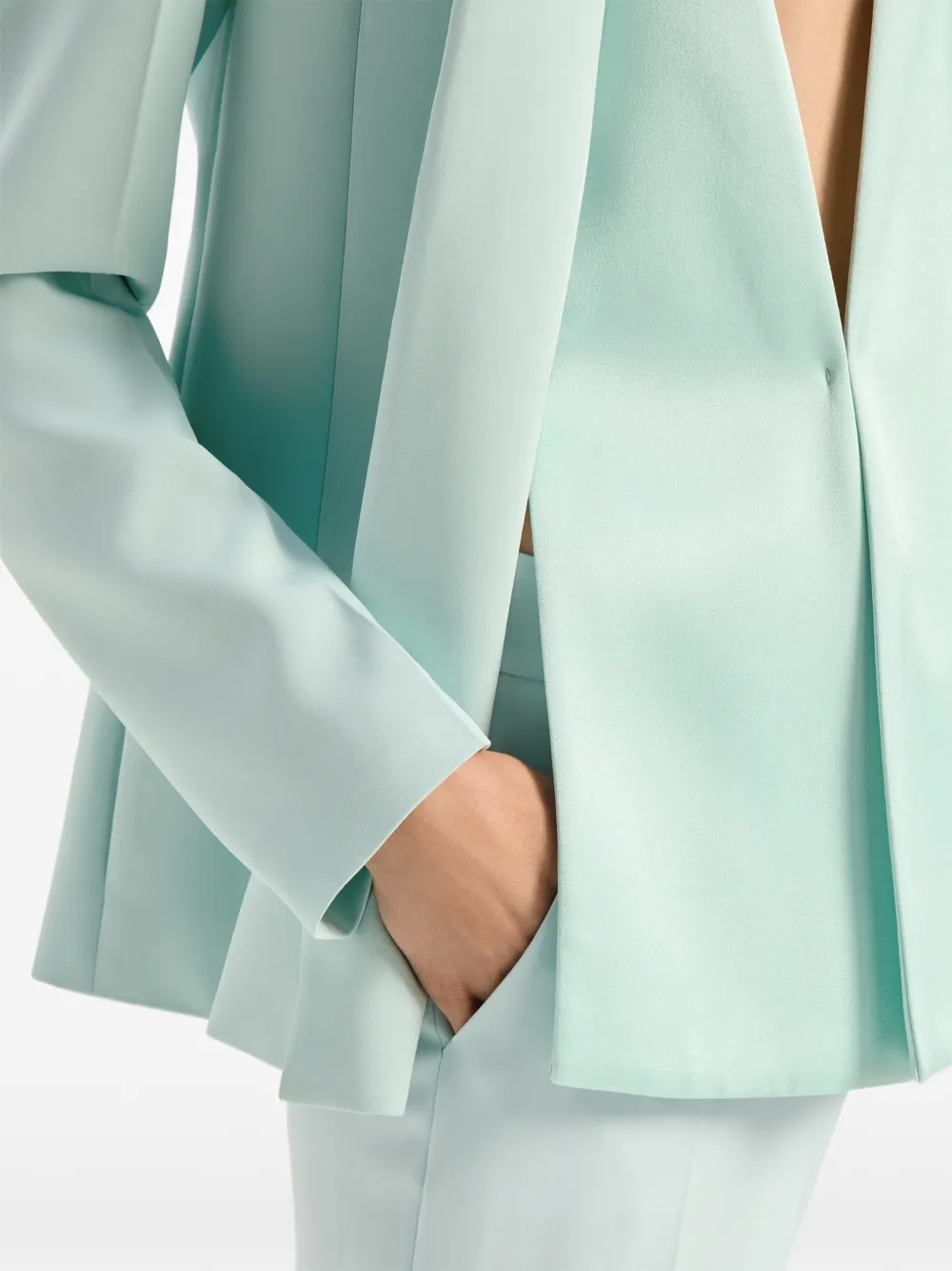 Genny Blazer met open voorkant Groen