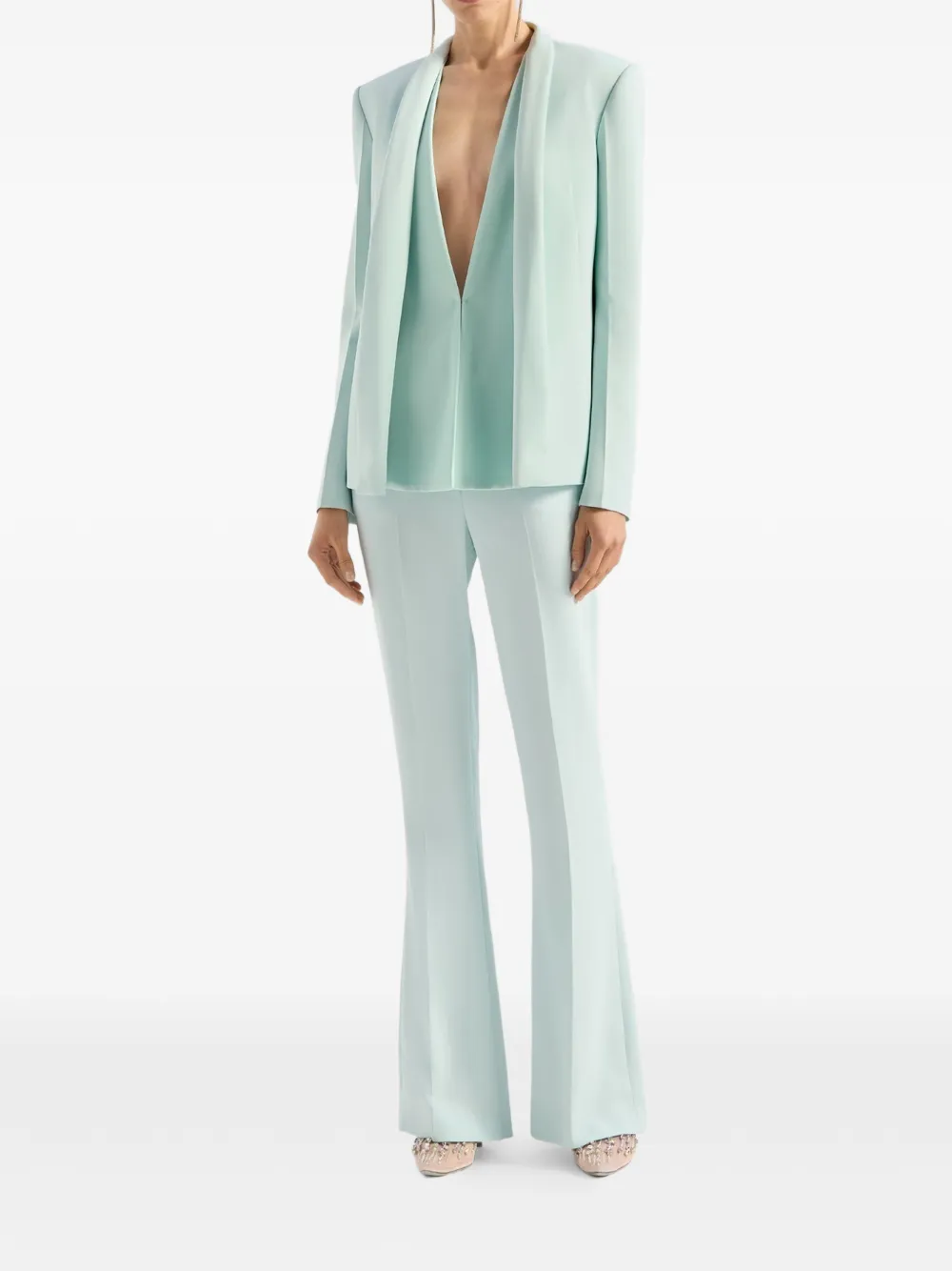  Genny Open Front Blazers - Green 