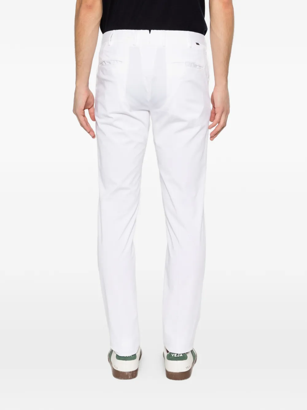 Incotex Broek met riemlussen Wit