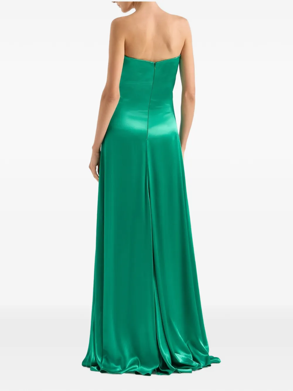 Genny Verfraaide maxi-jurk met geknoopt detail Groen