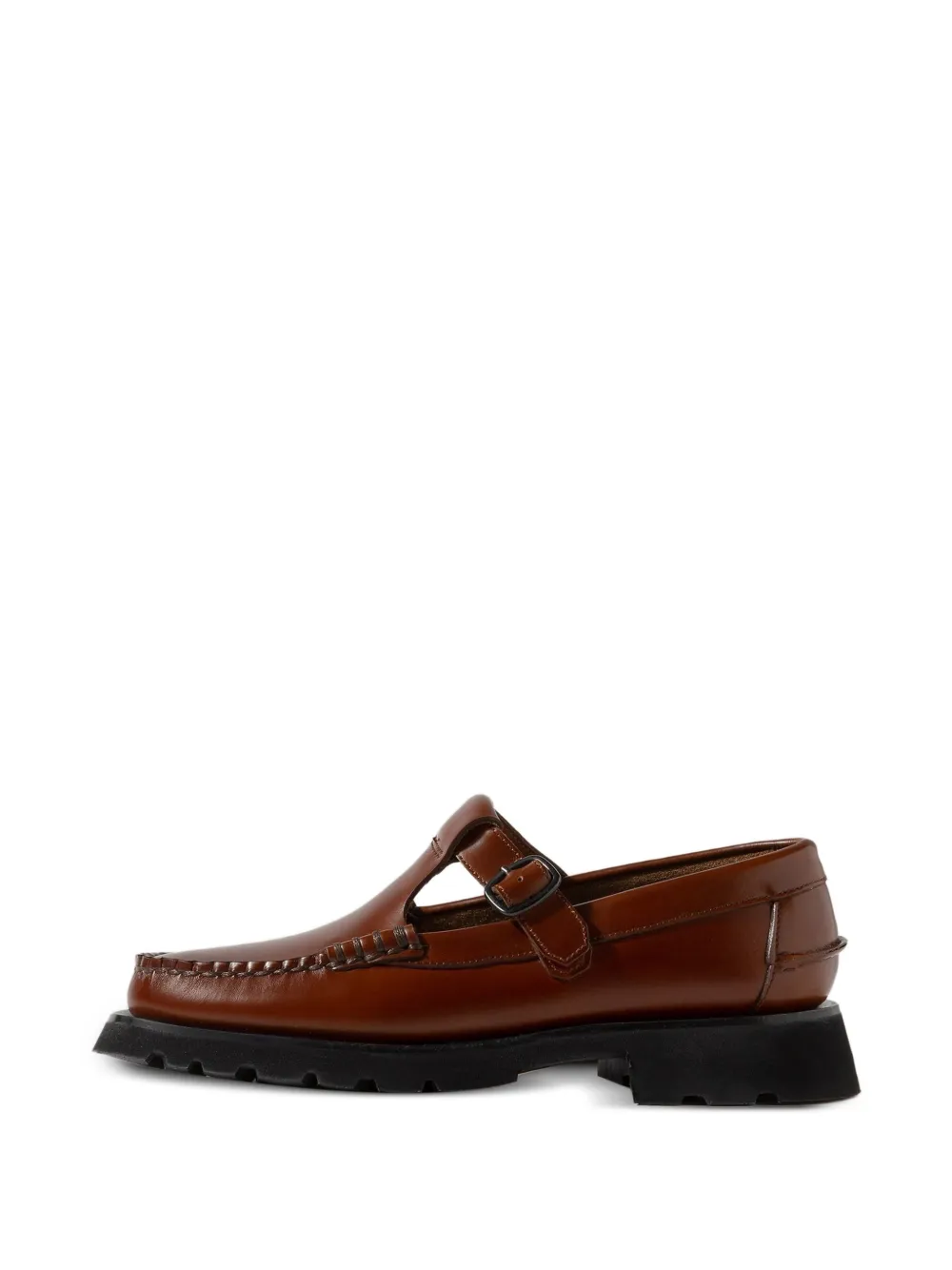 Hereu Loafer mit T-Riemen - Braun