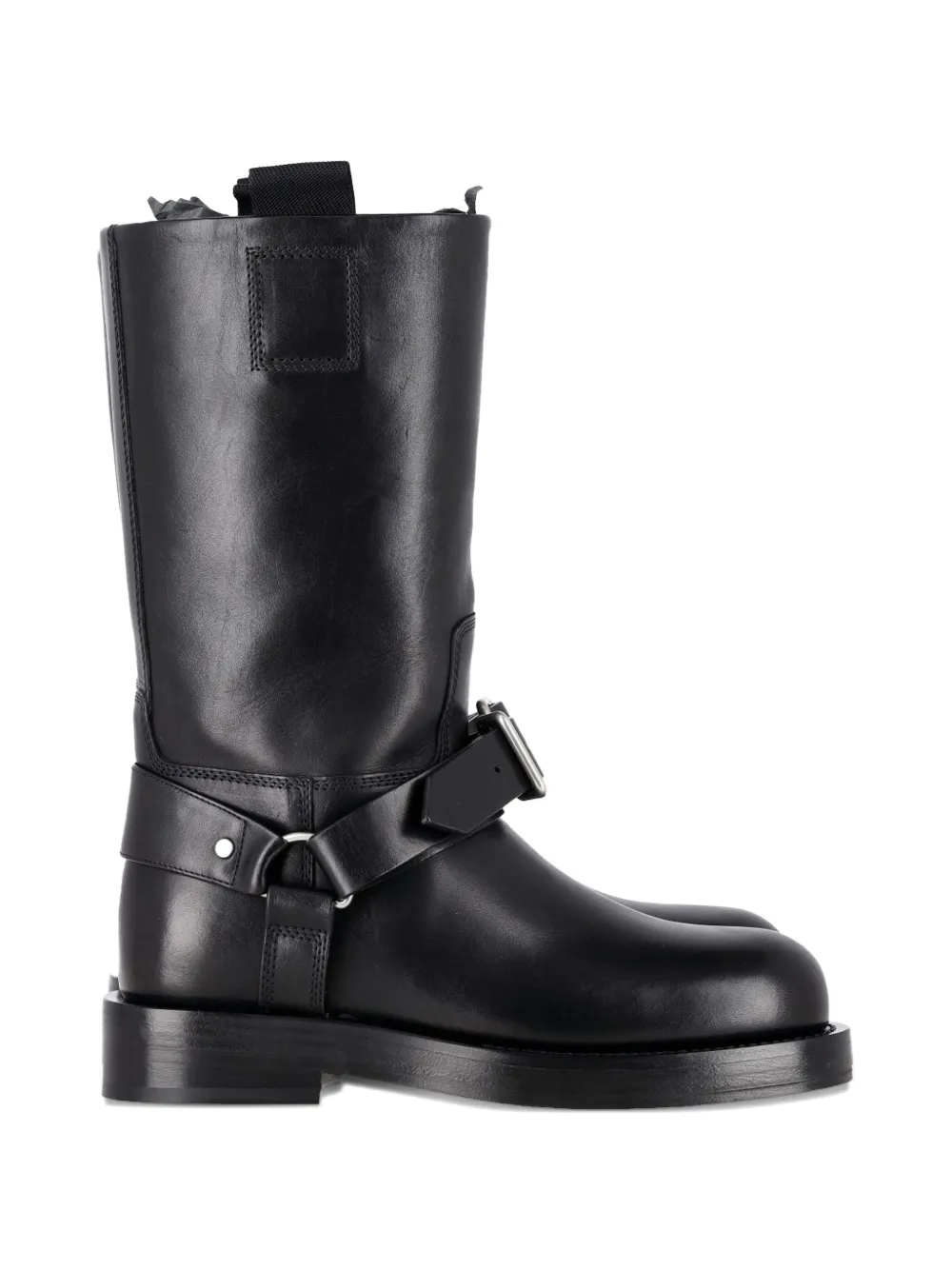 Burberry Pre-Owned buckled leather knee-high boots - Nero