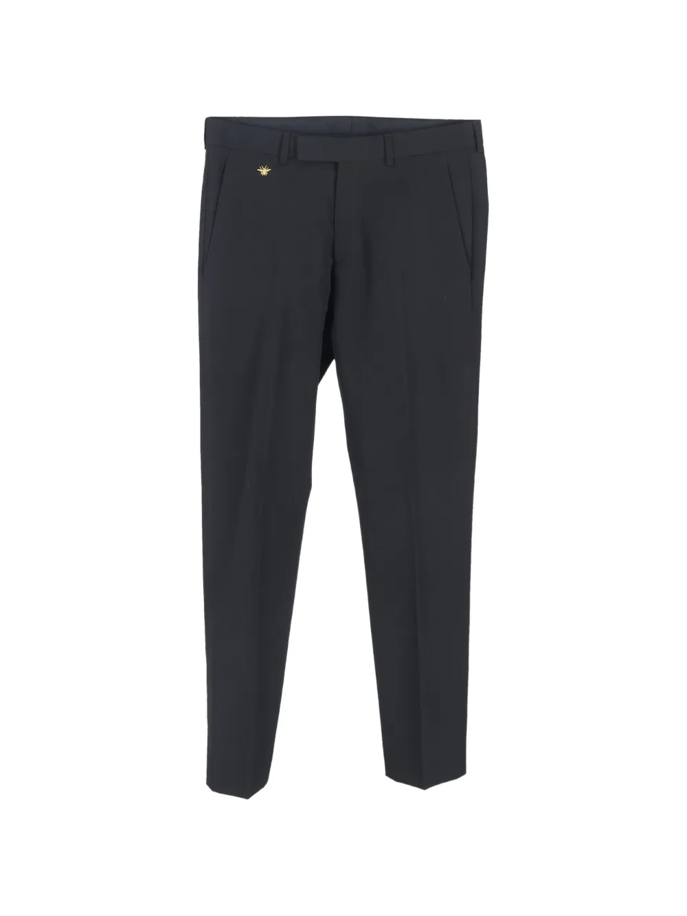 Christian Dior Pre-Owned bee-detail wool trousers - Nero