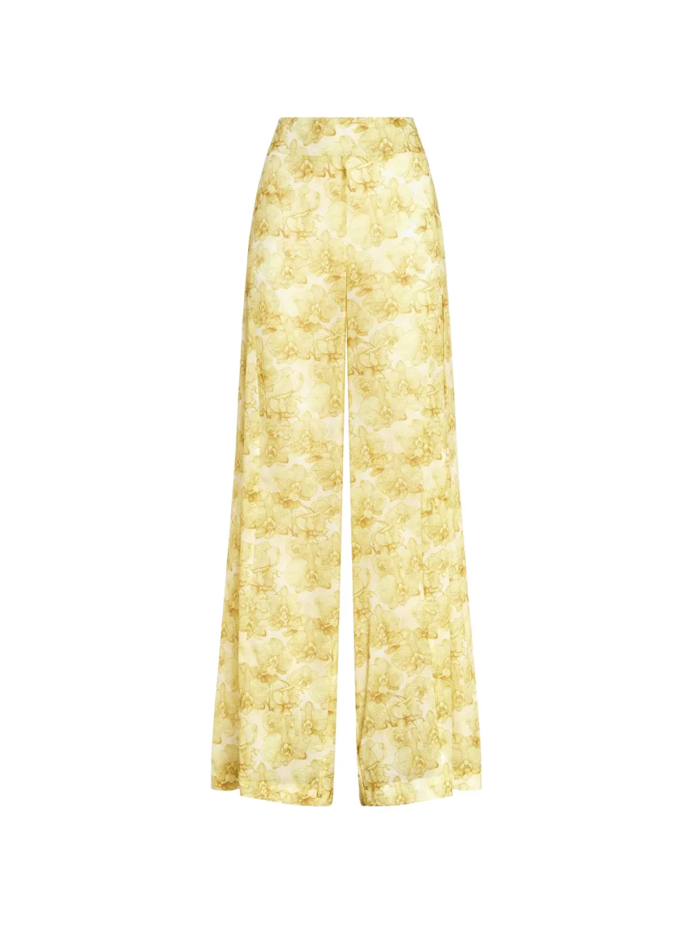 Genny Pantaloni Flower Jungle Muslin - Giallo