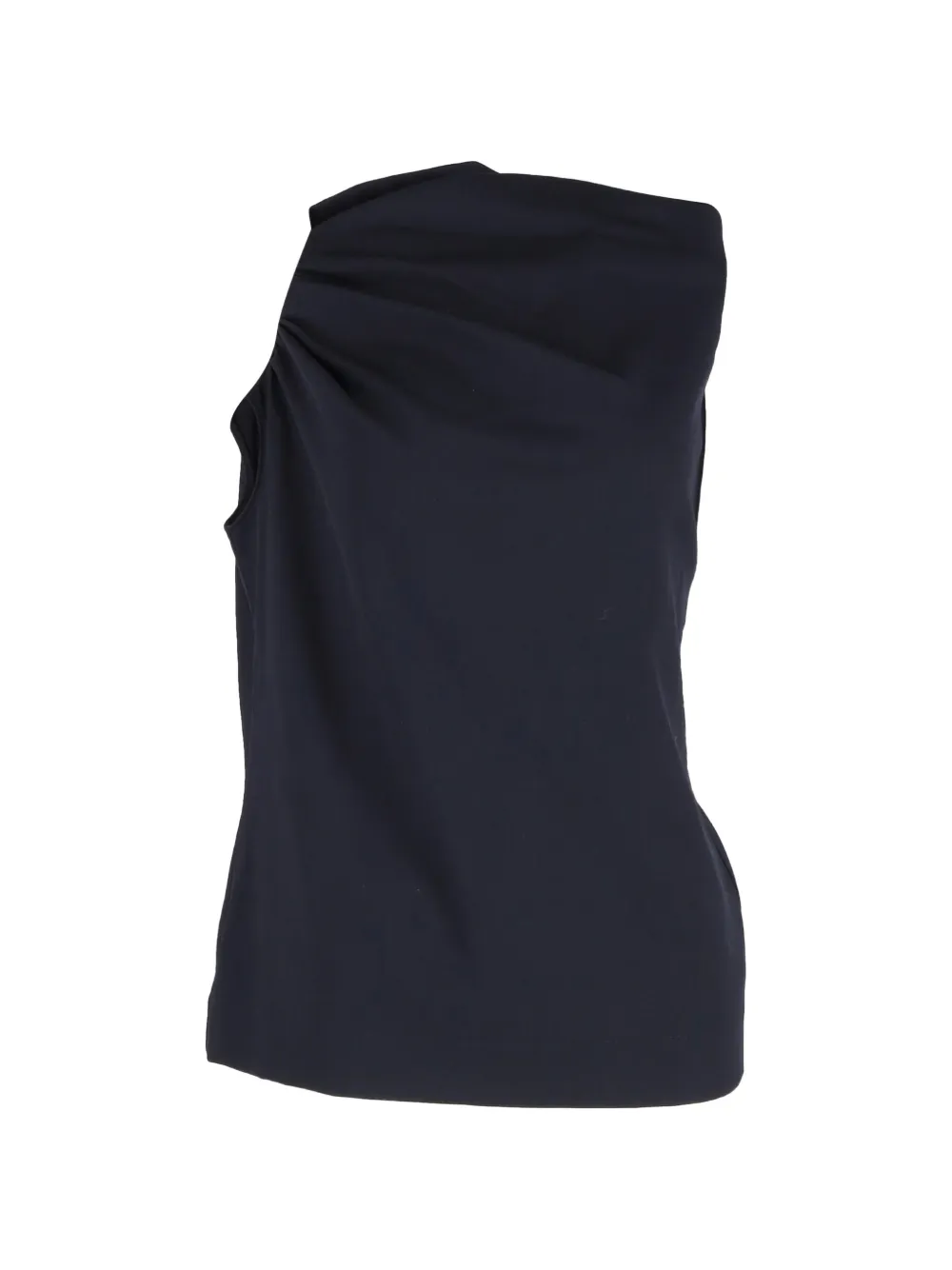 Escada Pre-Owned Top smanicato con dettaglio drappeggiato - Blu